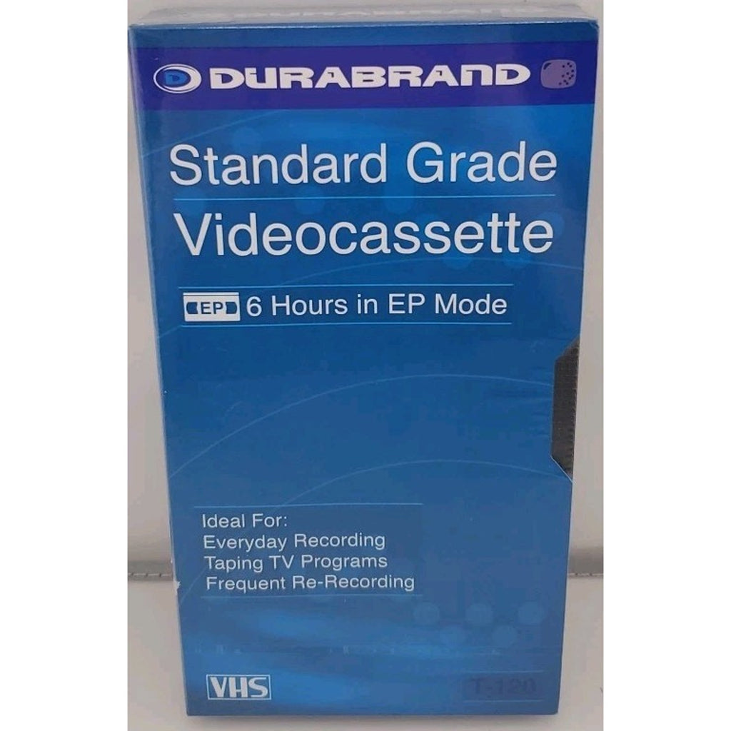 Durabrand Standard Grade Blank VHS Videocassettes T-120 Tape 2-4-6-Hr NEW
