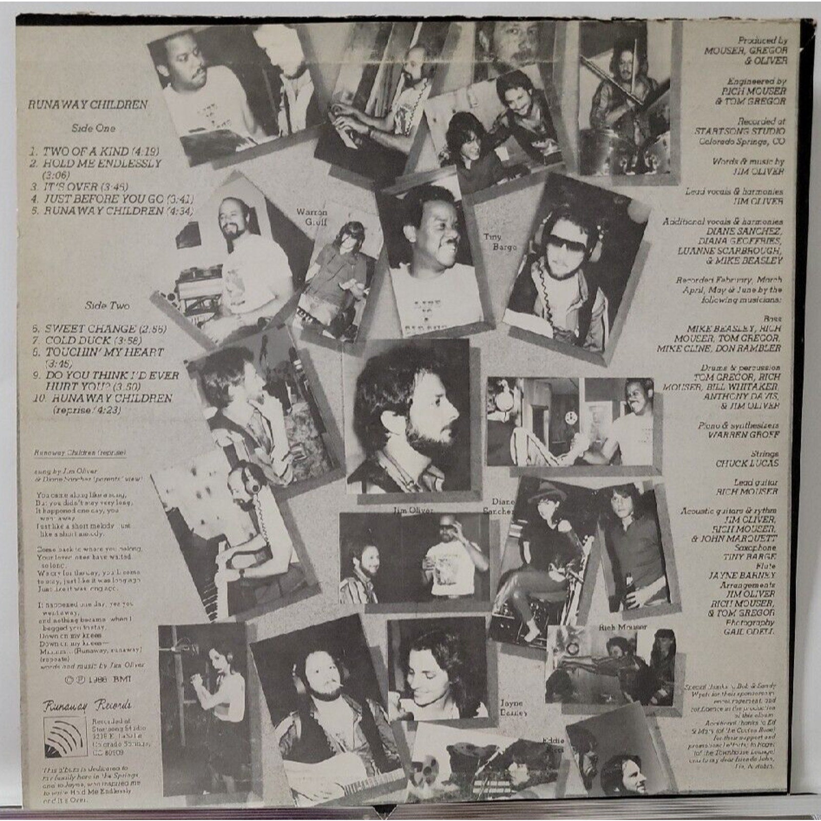 Jim Oliver Runaway Children (Record)
