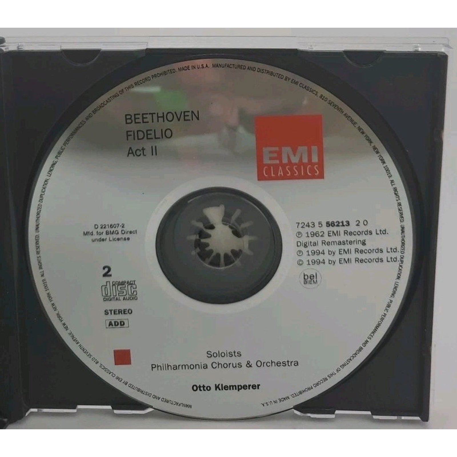 Beethoven: Fidelio (CD, 1994) Otto Klemperer