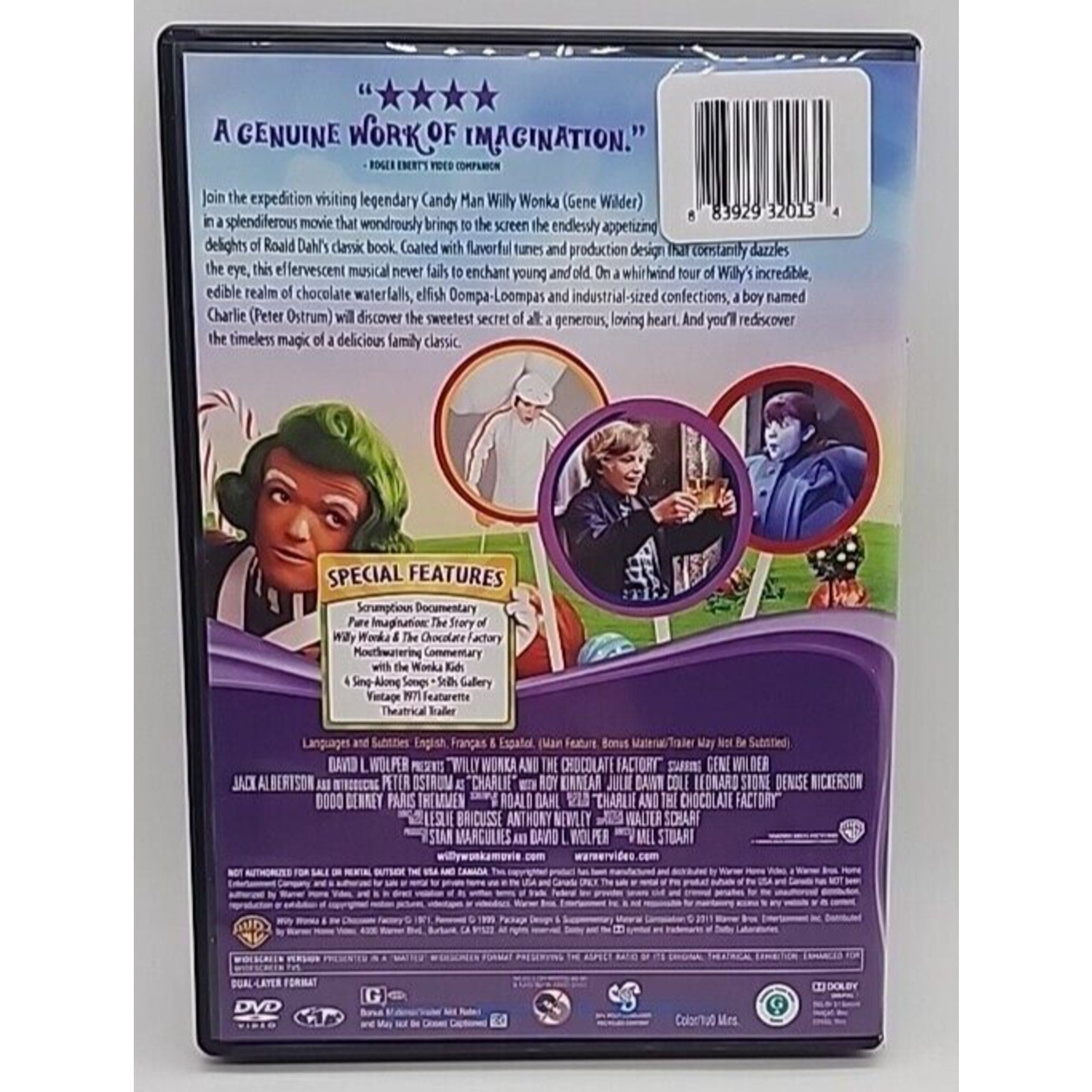 Willy Wonka And The Chocolate Factory (DVD 2011)