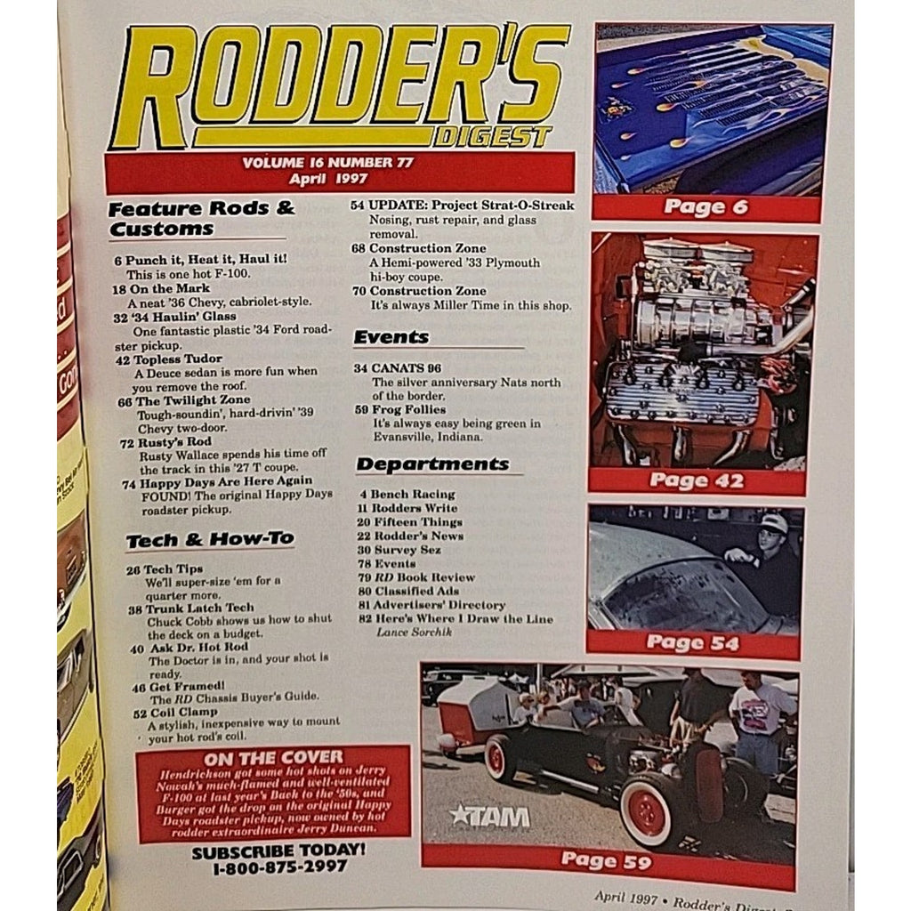 Rodder's Digest Magazine April 1997 Volume 16 Number 77