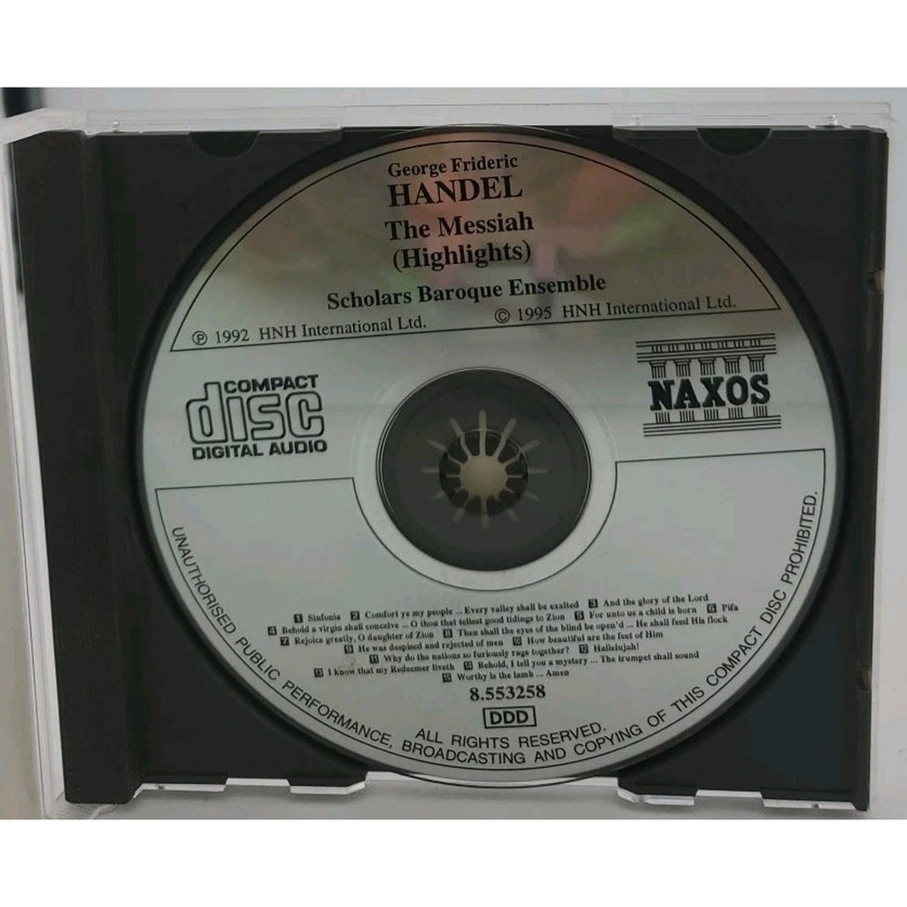 Messiah by Handel / Scholars Baroque Ensemble (CD, 1995)