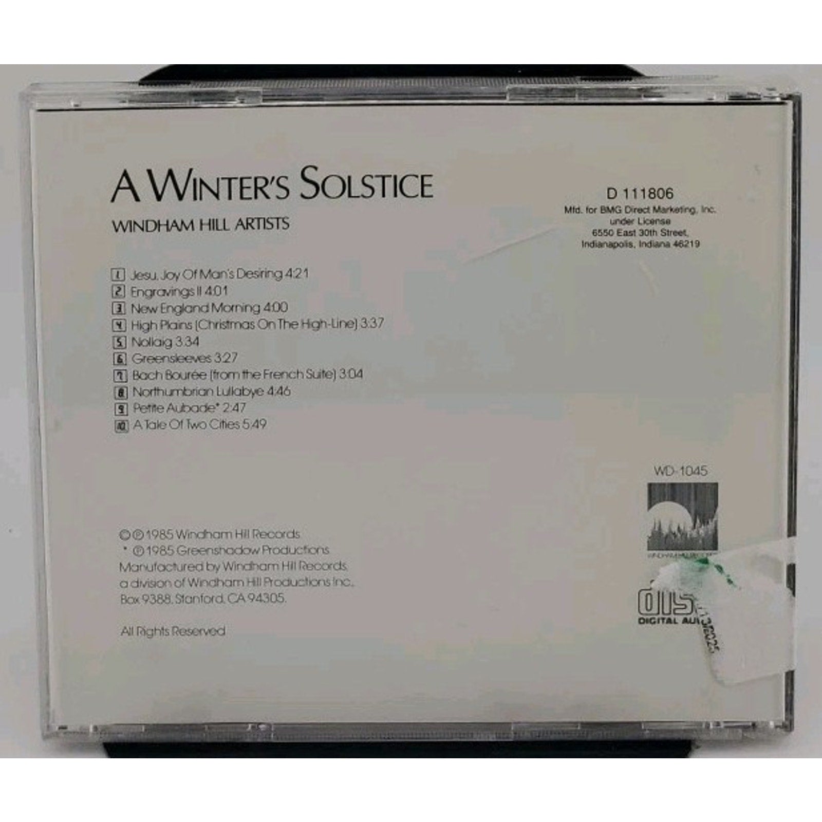 A Winter's Solstice, Vol. 1 by Various Artists (CD, Sep-2003, Windham Hill)