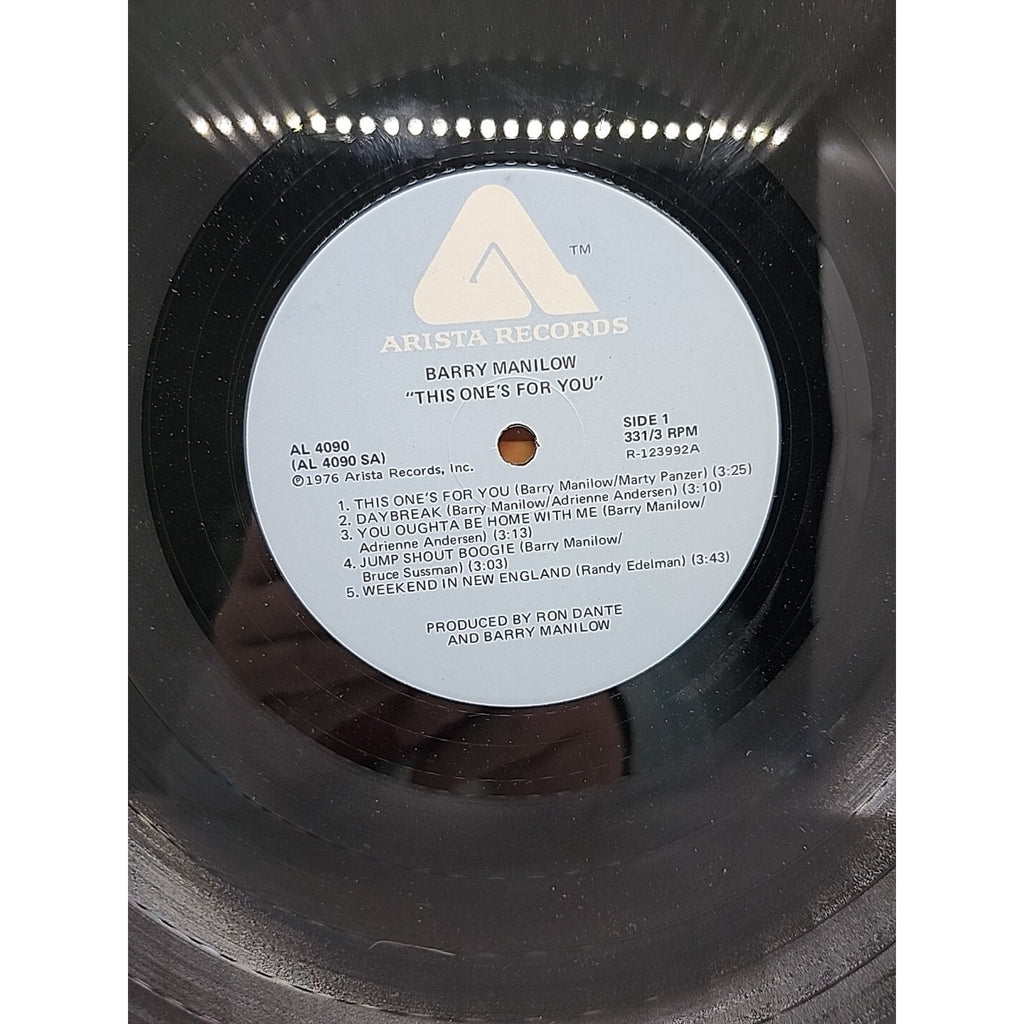 Barry Manilow This One's For You 1976 Arista Records AL 4090 (Record)