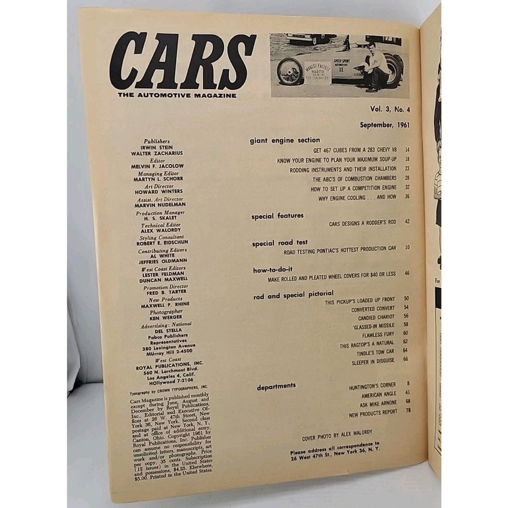 Cars The Automotive Magazine September 1961 – Candied Chariot / Ultimate Rod for