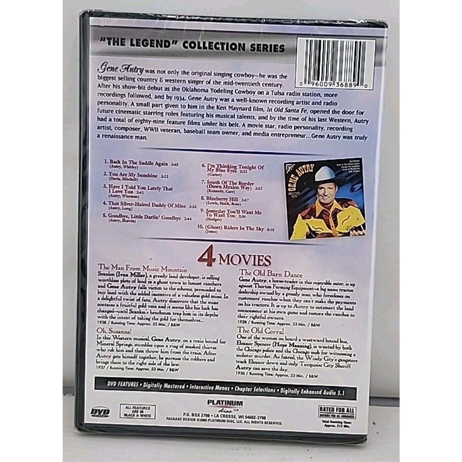 Gene Autry ~ "The Legend" Collection Series ~ DVD & CD *Brand New*