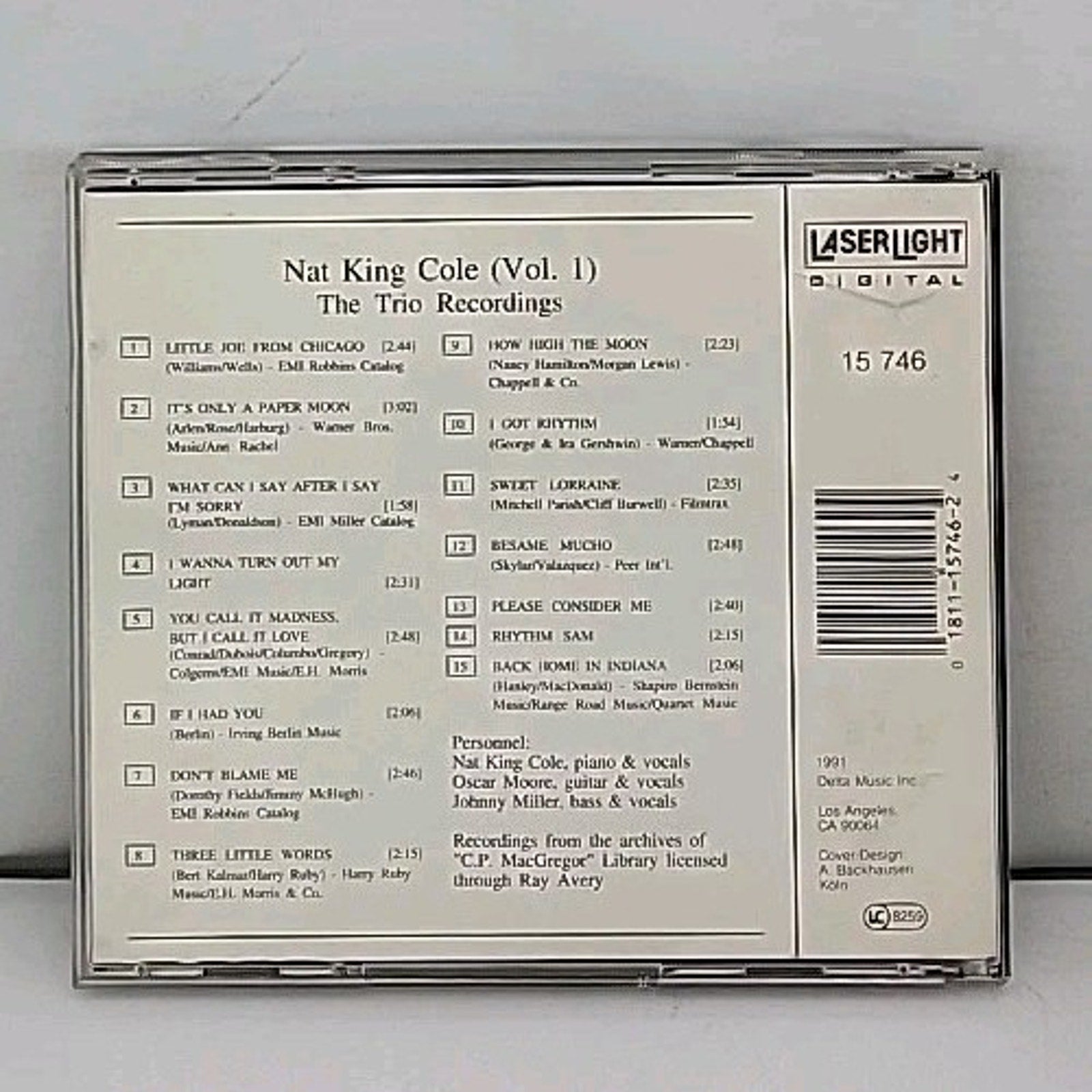 The Nat King Cole Trio Recordings, Vol. 1 by Nat King Cole (CD, Oct-1991,...