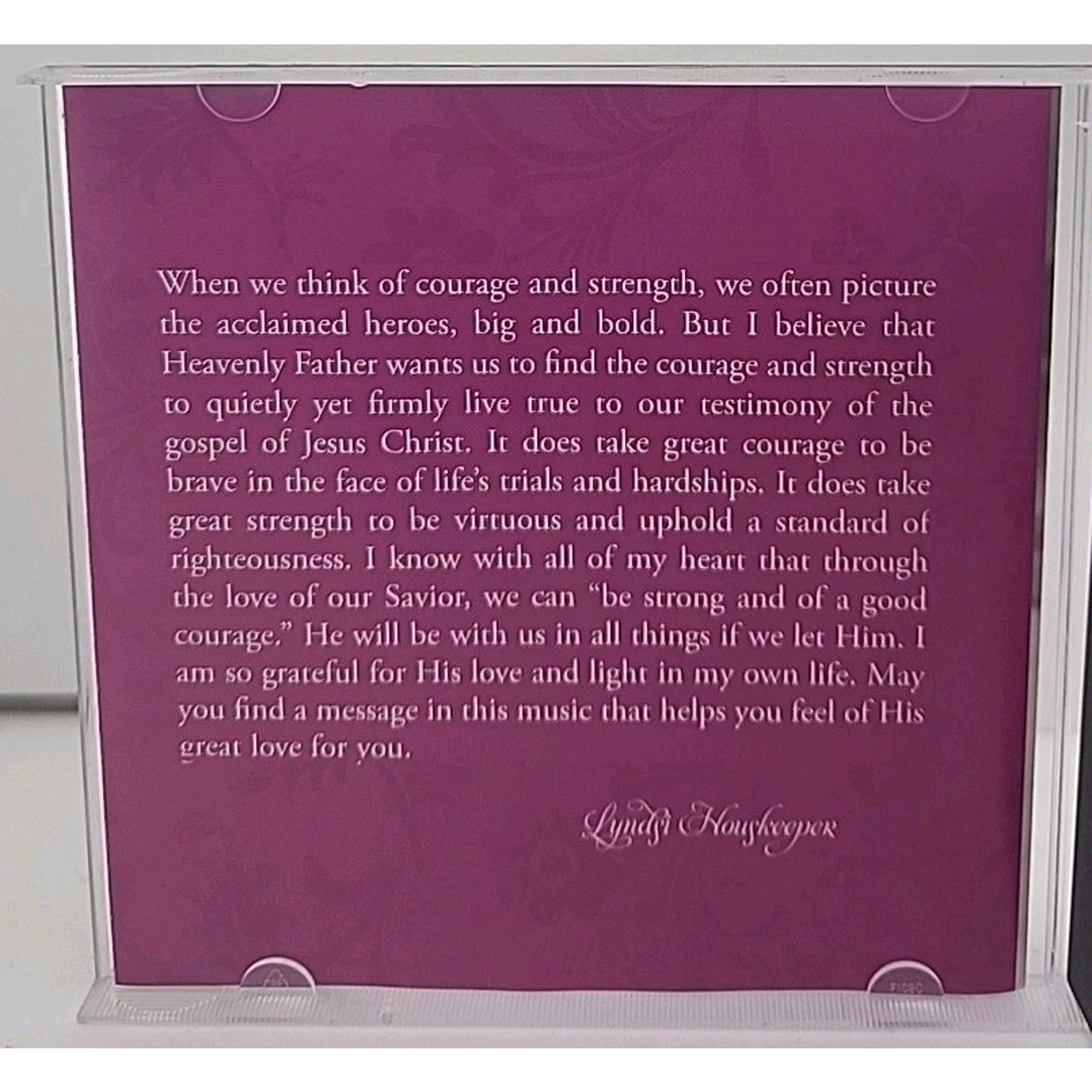 Courageous & Strong CD by Lyndsi Houskeeper Songs for Youth 2010