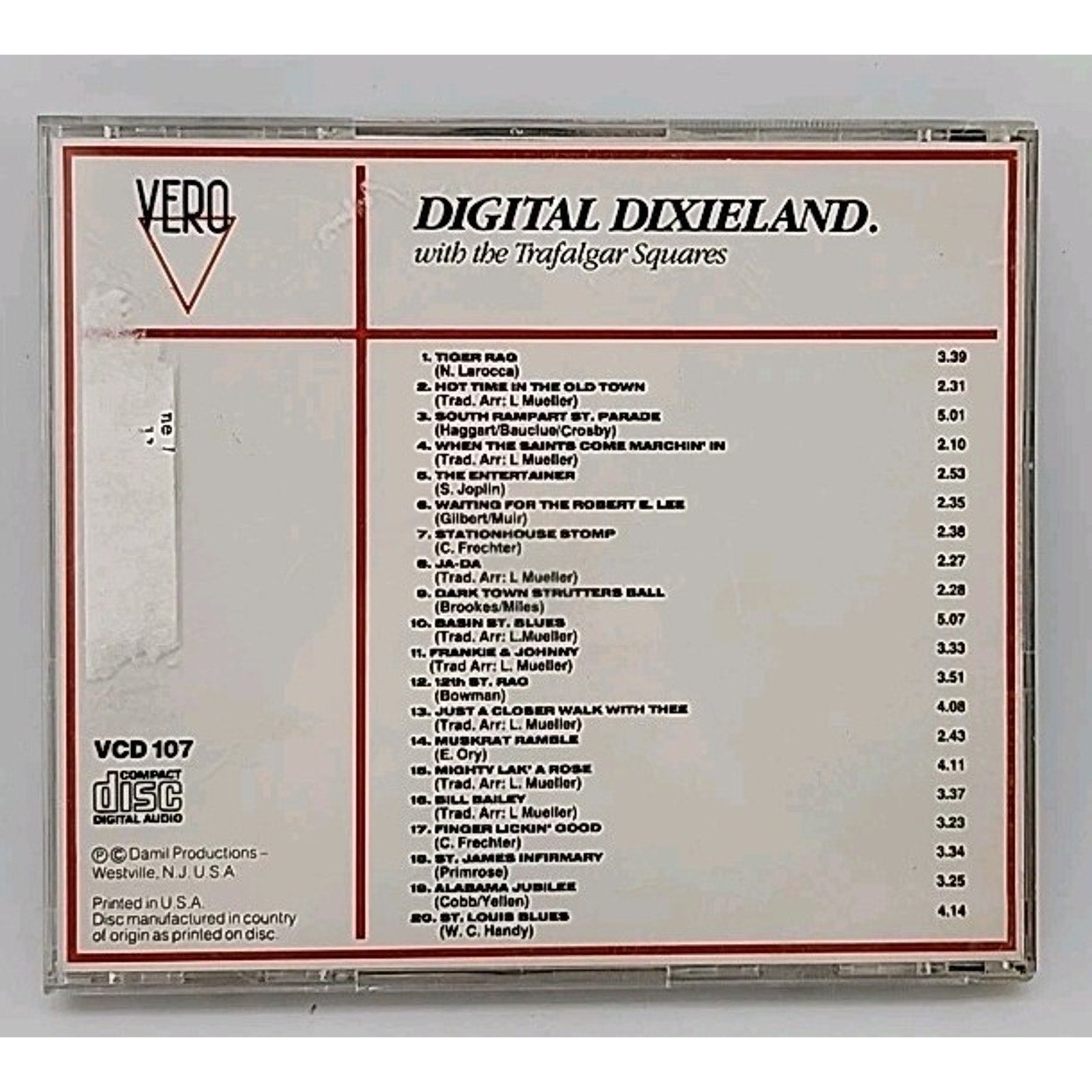 Digital Dixieland With The Trafalgar Squares (CD, Self Titled, Vero)
