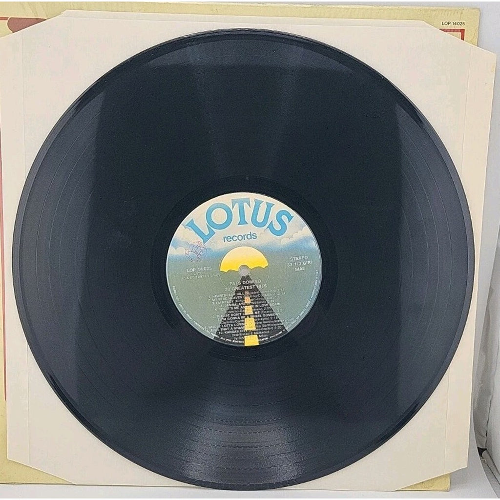 Fats Domino 20 Greatest Hits Italy Press Lotus Records Blueberry Hill Record LP