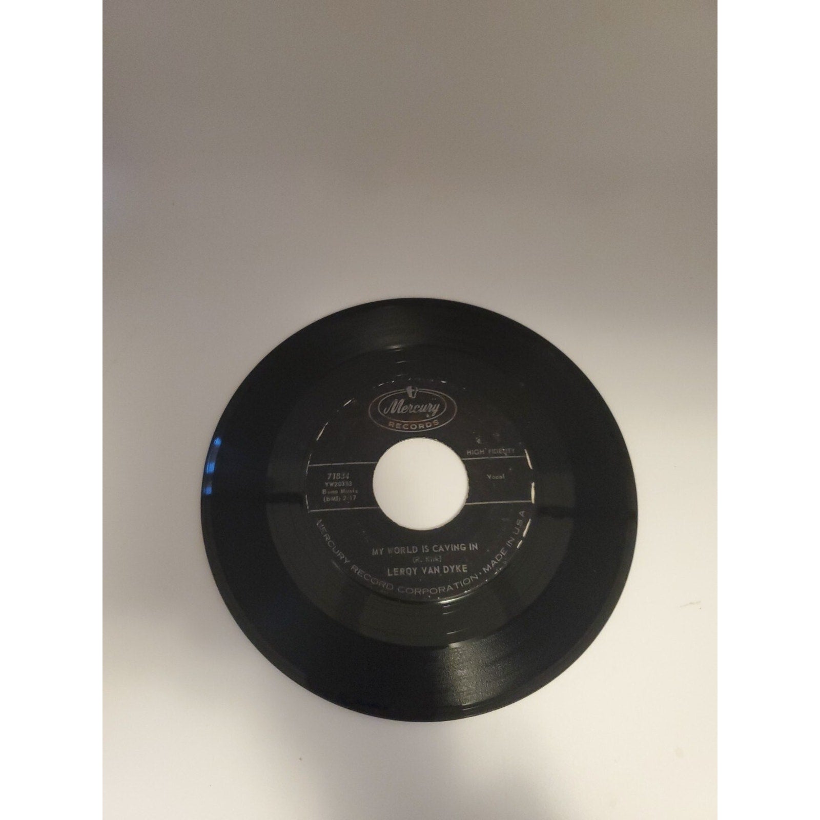 Leroy Van Dyke Walk On By/My World Is Caving In (Record)