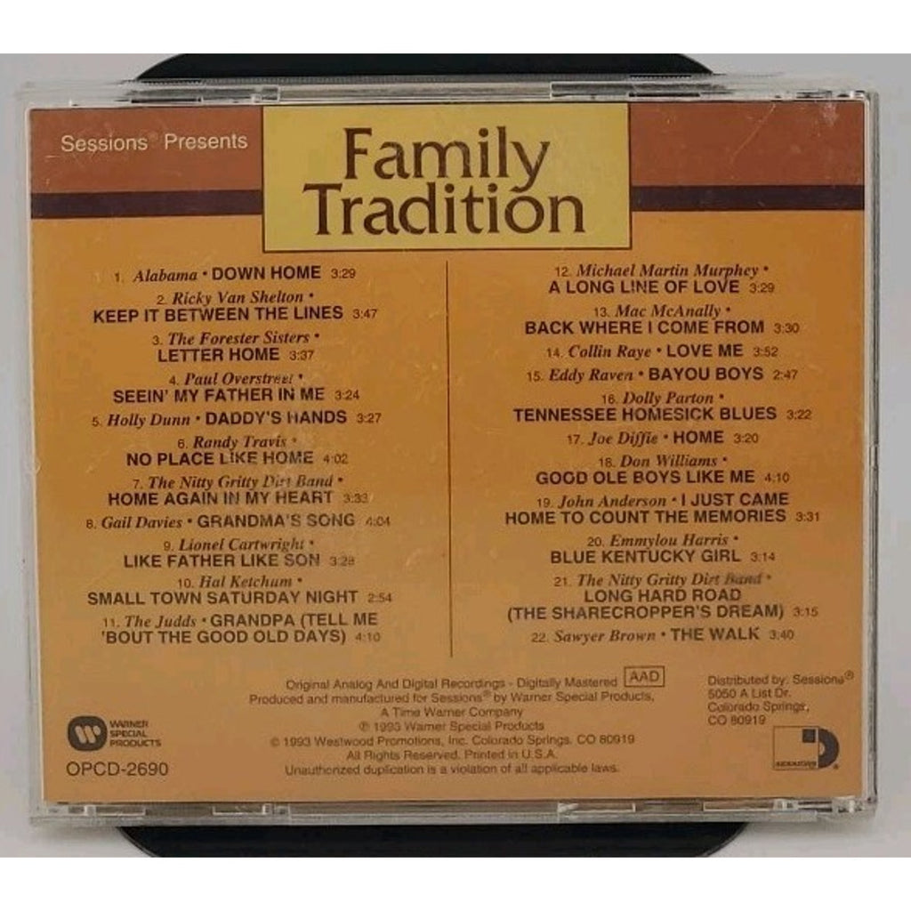 Sessions Presents Family Tradition CD Judds Eddy Raven Dolly Parton Alabama 1993