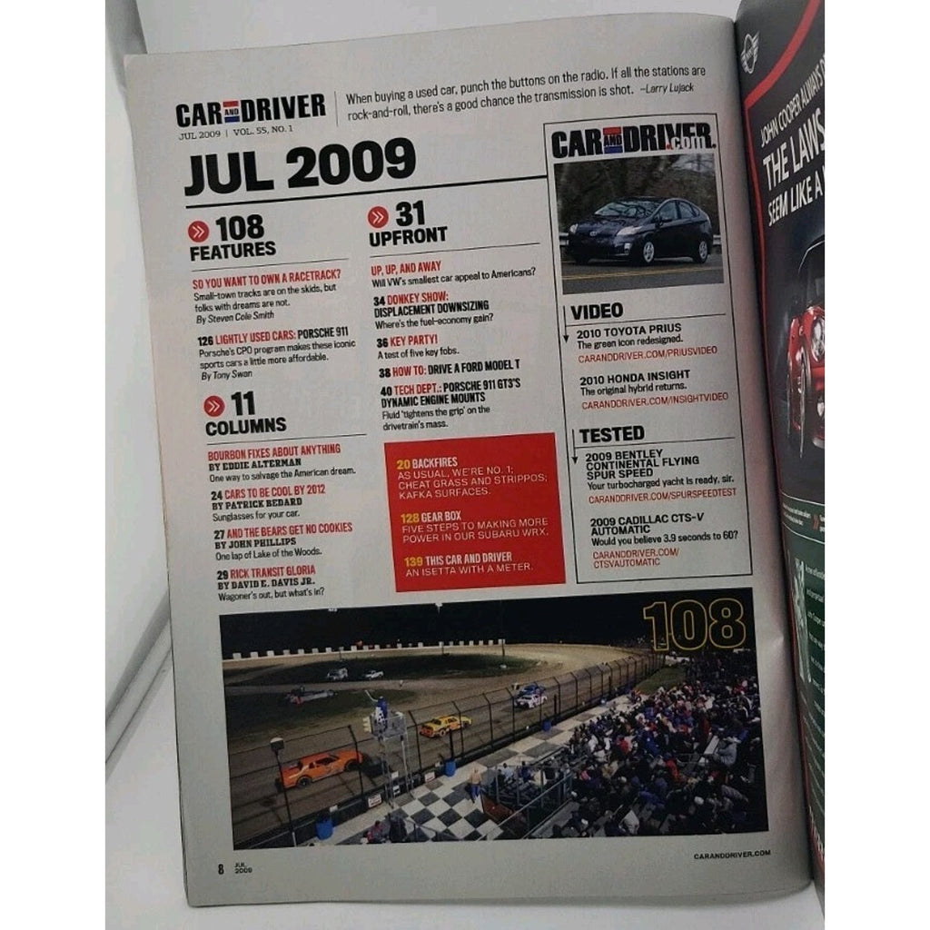 Car And Driver Magazine - July 2009 - Vol. 55 No. 1