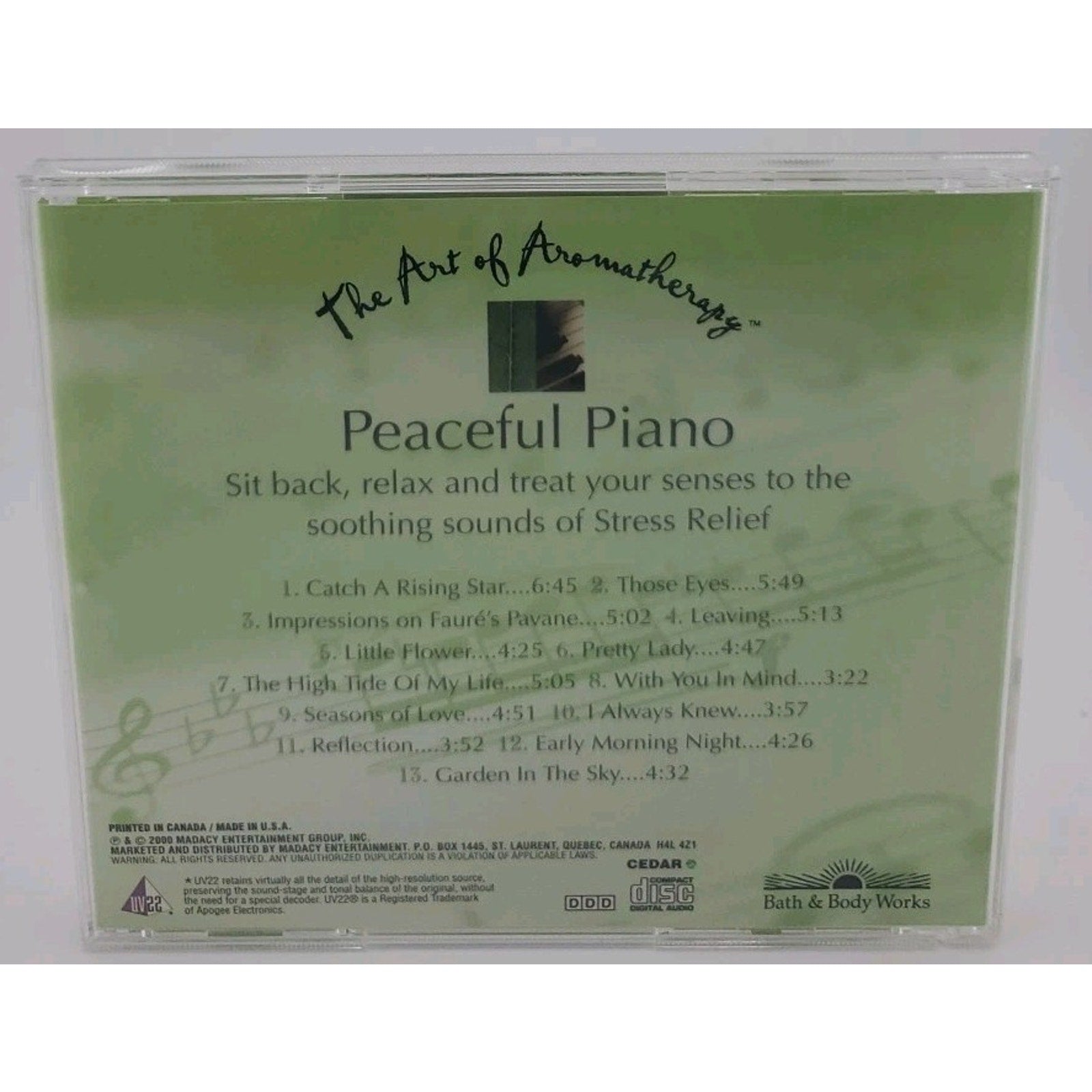 The Art Of Aromatherapy Peaceful Piano Soothing Sounds Of Stress Relief CD