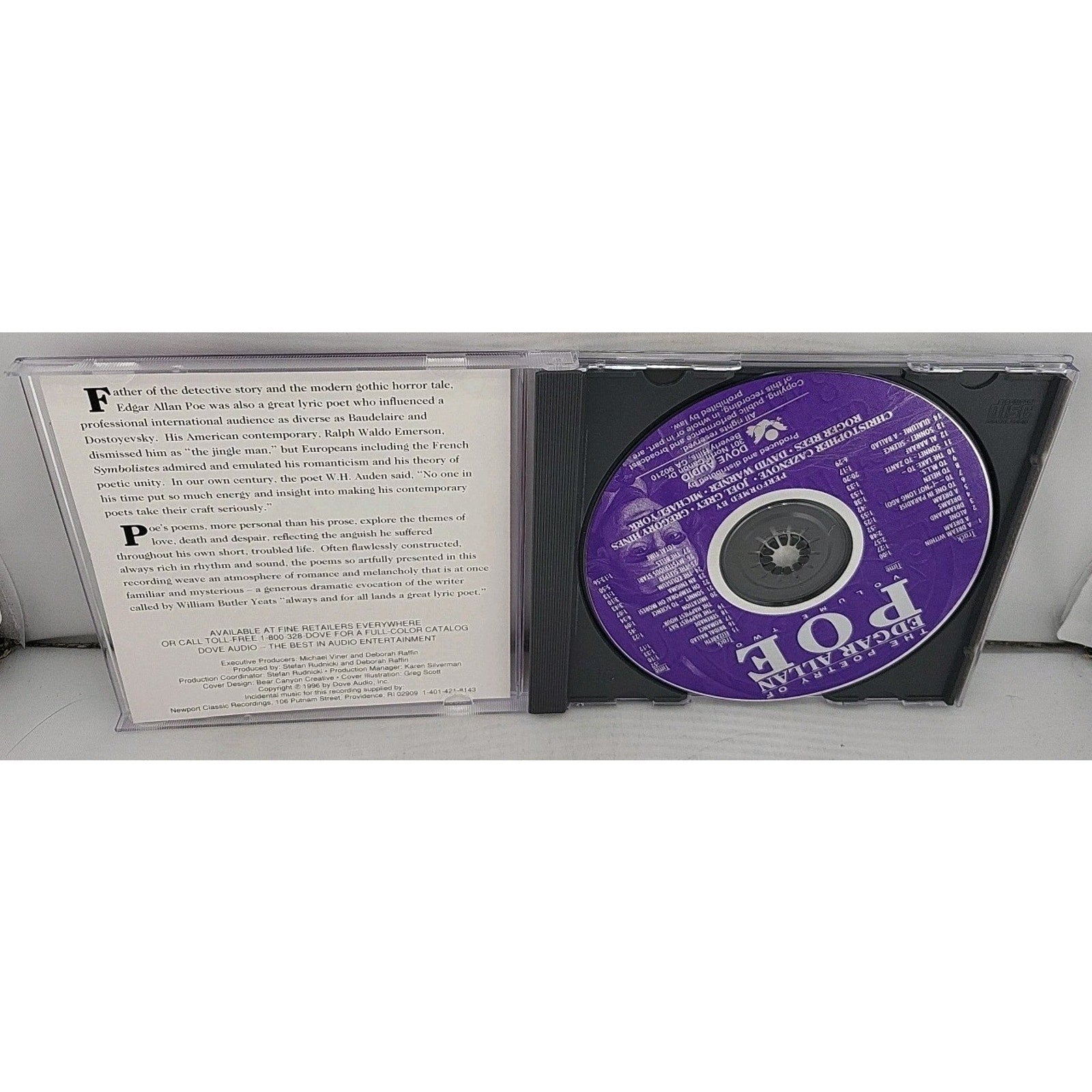 The Poetry of Edgar Allan Poe, Vol. 2 - New 27 Track CD, Read -Famous Actors
