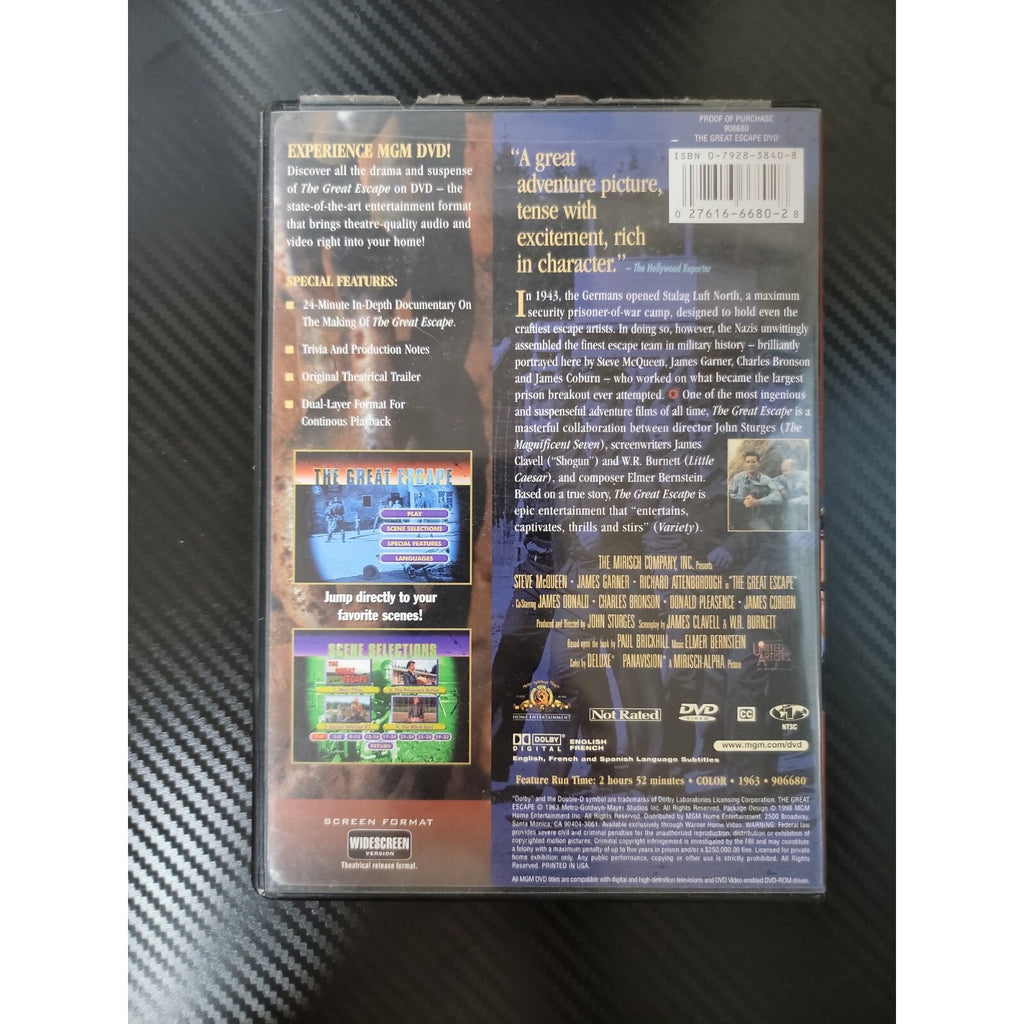 The Great Escape (DVD, 1963)