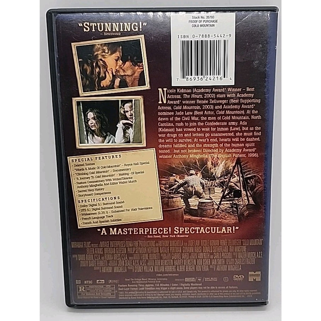 Cold Mountain (DVD, 2003)