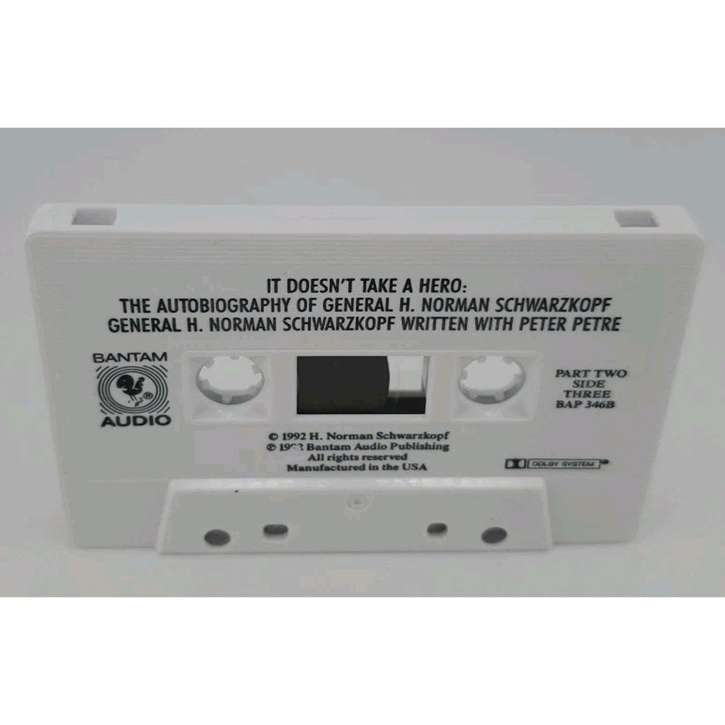 General H. Norman Schwarzkopf It Doesnt Take A Hero 4 Parts Cassette