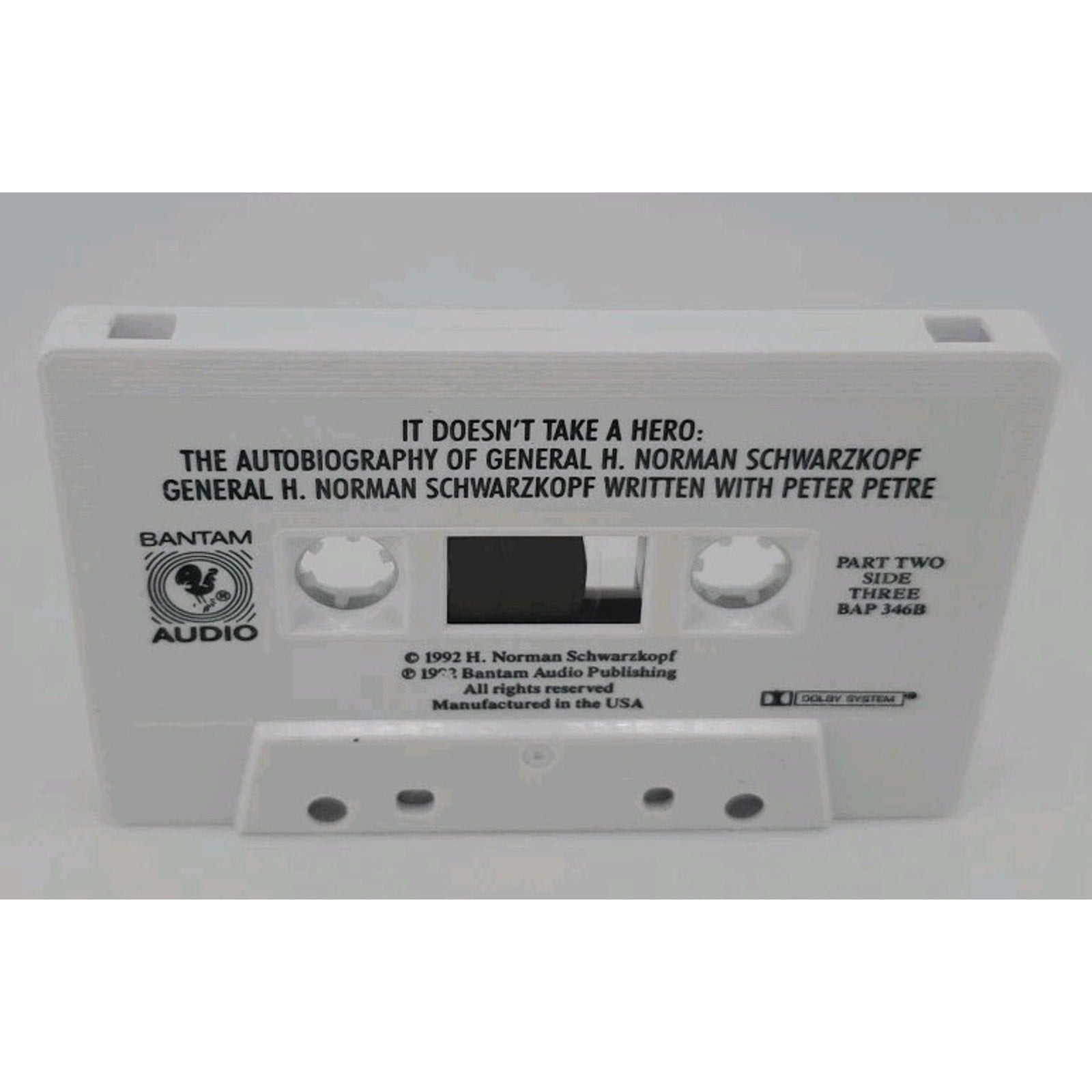 General H. Norman Schwarzkopf It Doesnt Take A Hero 4 Parts Cassette
