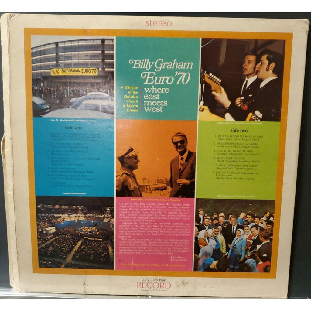 Billy Graham...."Euro '70: Where East Meets West" Vinyl Record LP