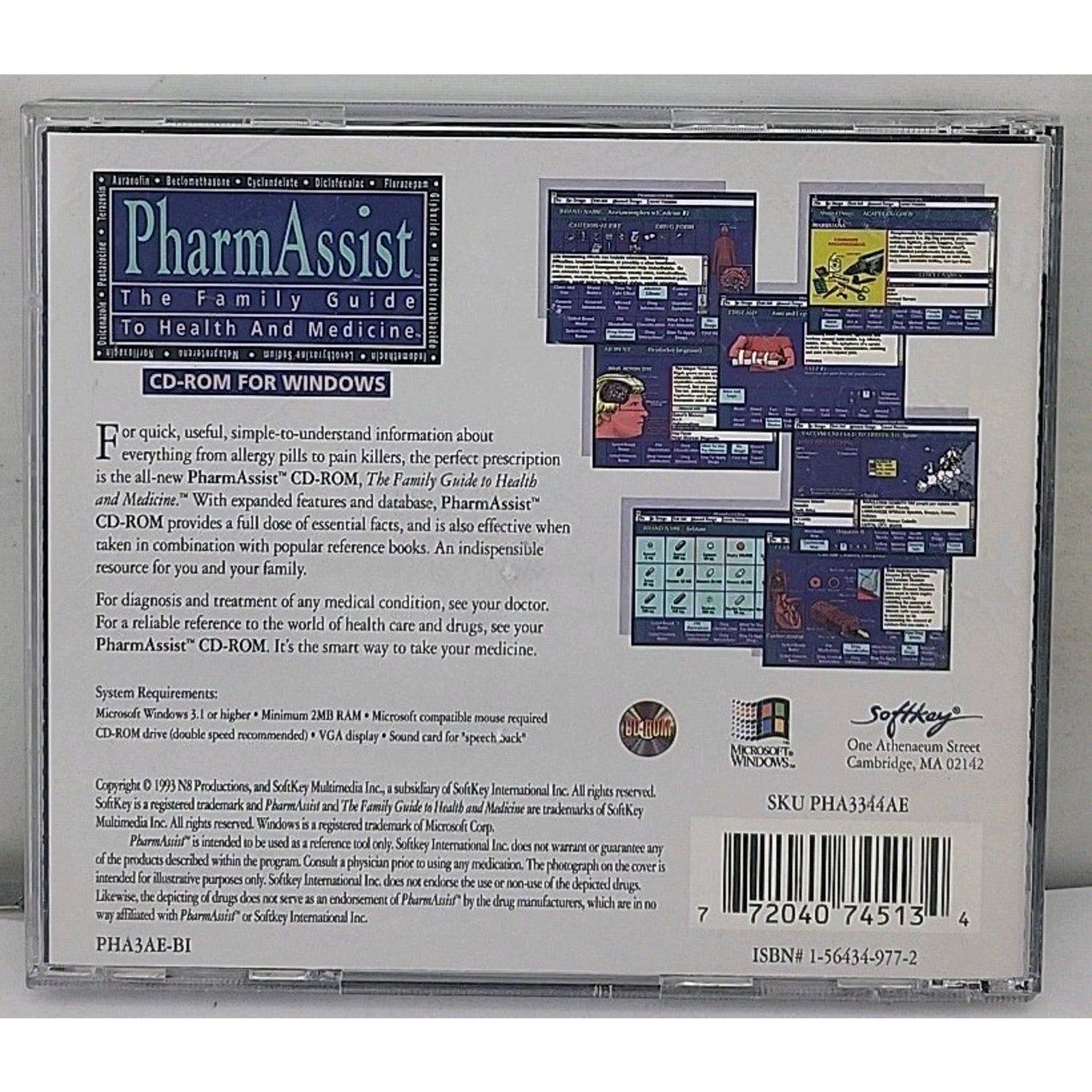 PharmAssist: The Family Guide To Health And Medicine CD-Rom For Windows