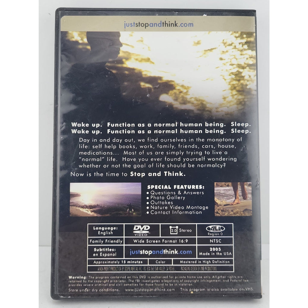 Ever Feel Like You're Drowning? Stop & Think The Movie DVD