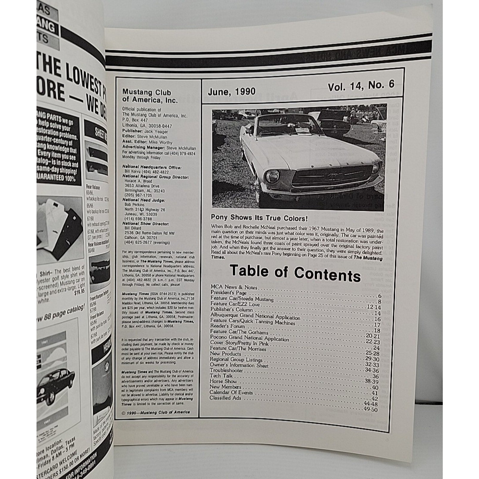 Mustang Times June 1990 Magazine