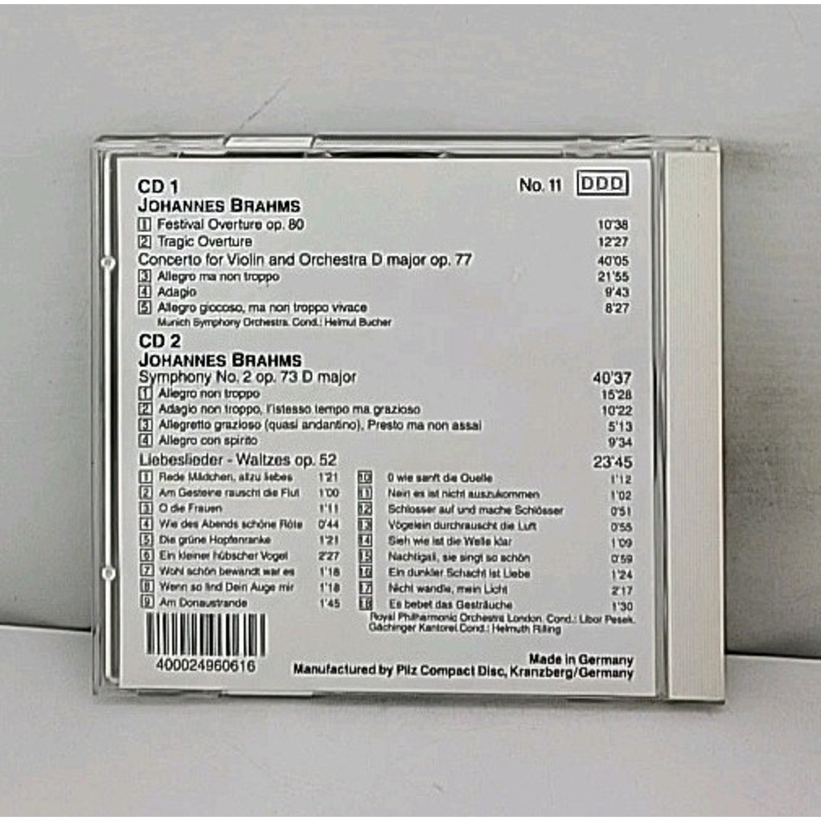 Johannes Brahms (CD 1: Festival Overture op. 80 / Tragic Overture / Concerto...