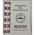 International Ford Retractable Club - 1990 Roster
