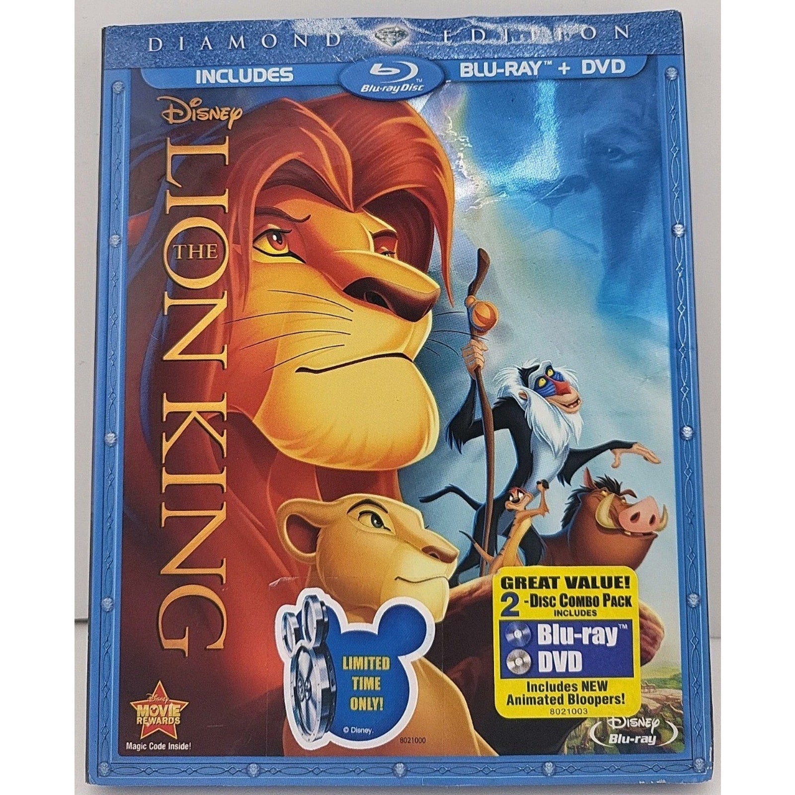 The Lion King (Blu-ray, 2011, One Disc, Diamond Edition)