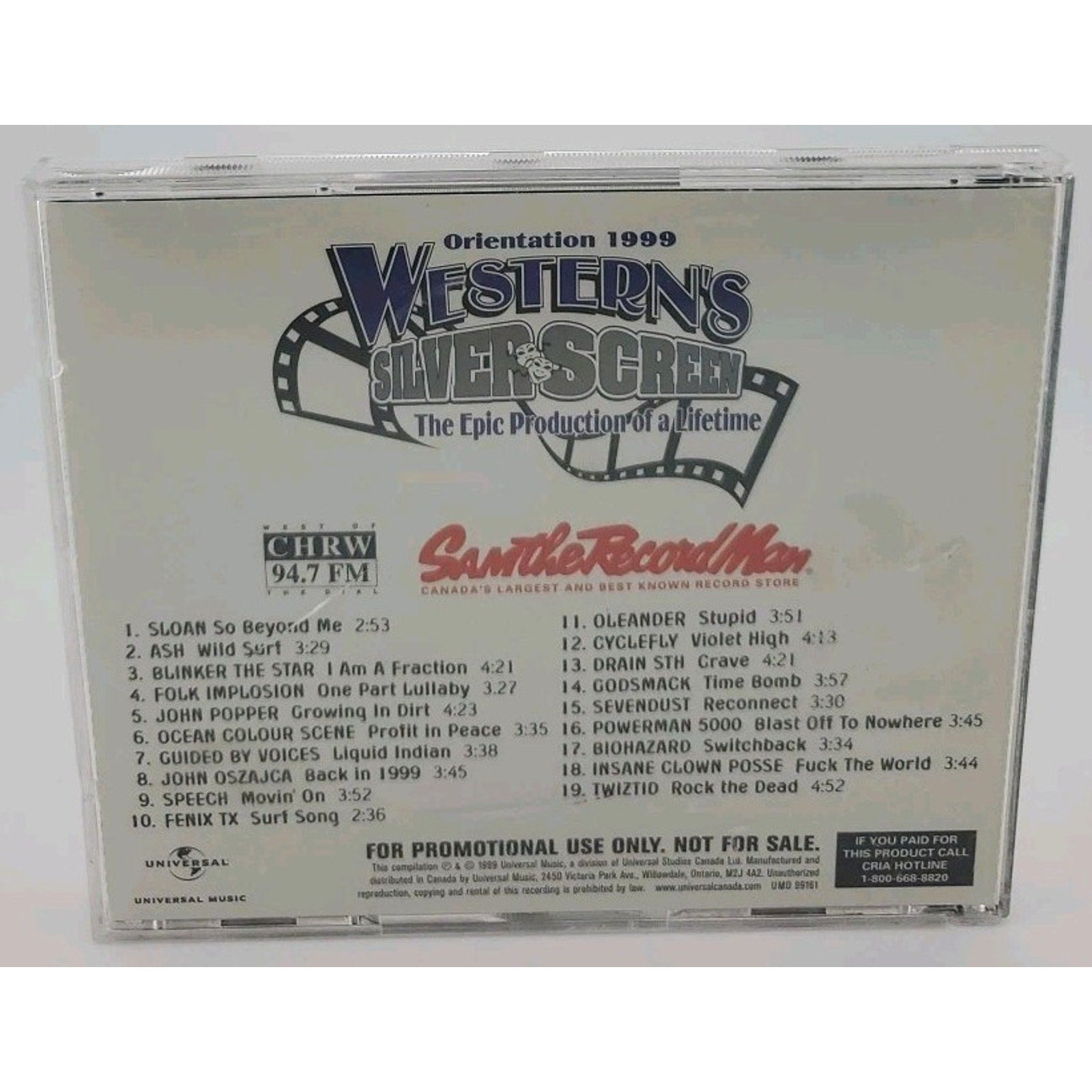 Orientation 1999 Western's Silver Screen - PROMO CD