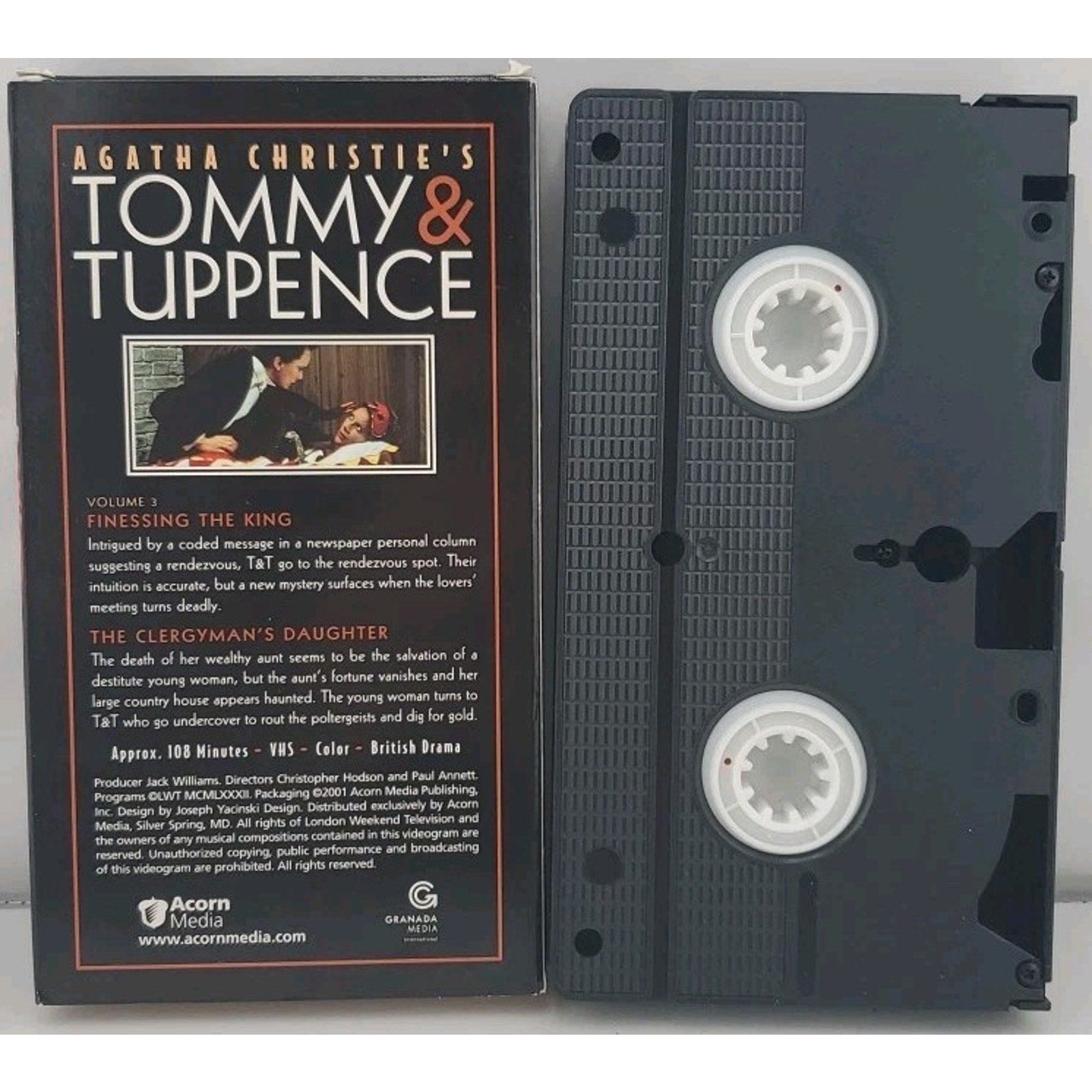 Agatha Christie's Tommy & Tuppence: Partners in Crime - Set 1 (VHS, 2001, 3-Tape
