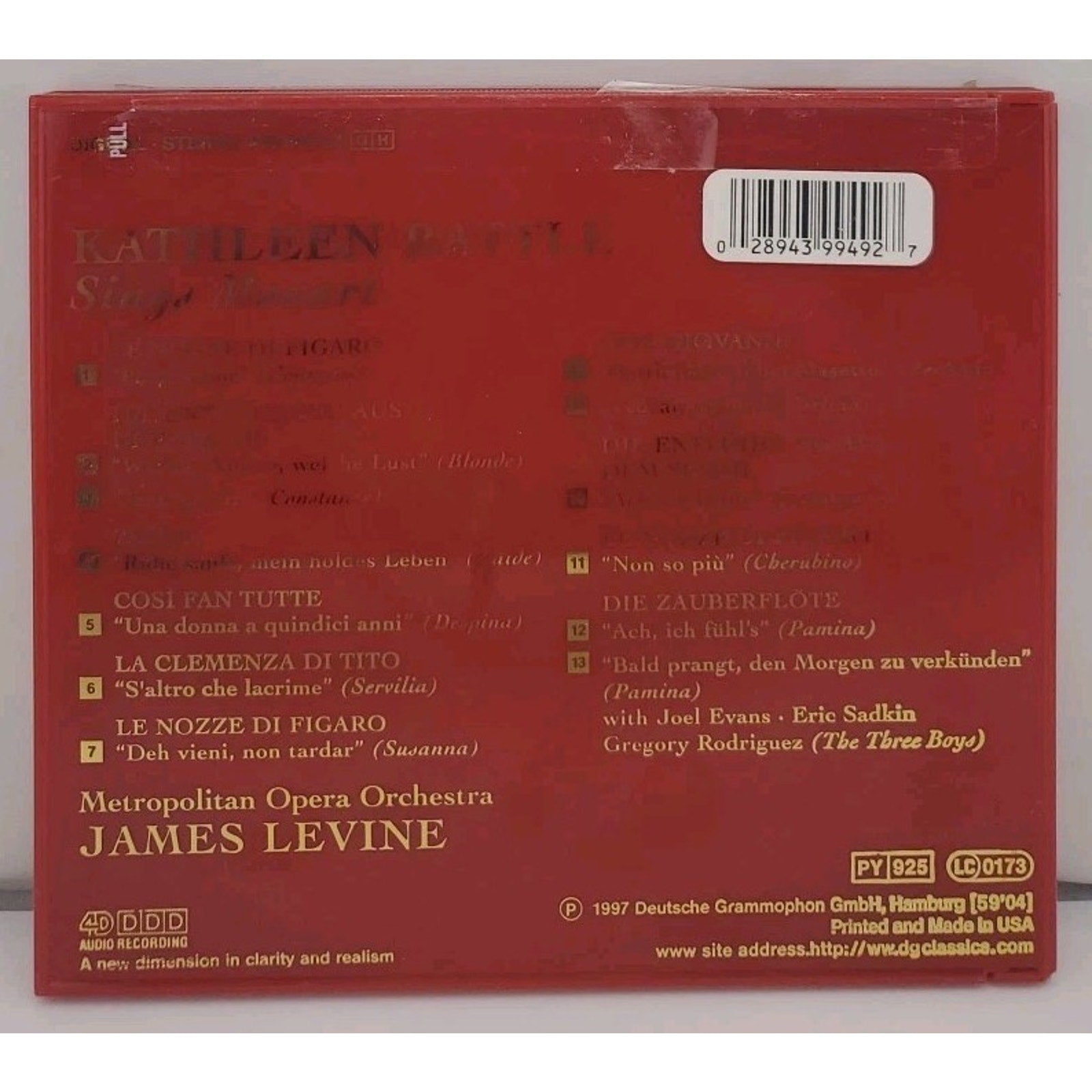 Opera Arias by Battle, Kathleen / Levine, James / Met Opera Orch (CD, 1997)