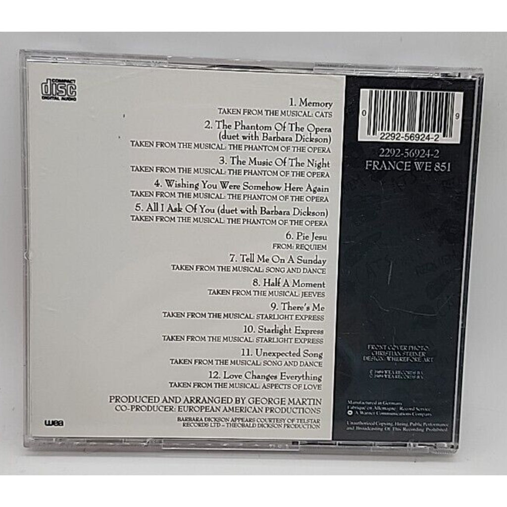 Sings Andrew Lloyd Weber by Jose Carreras (CD, 1990)