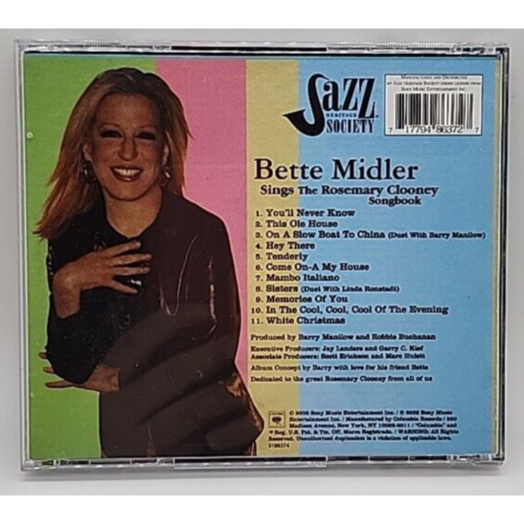 Bette Midler CD Pop Vocals Sings Rosemary Clooney Songbook 2000s 11 Song Album