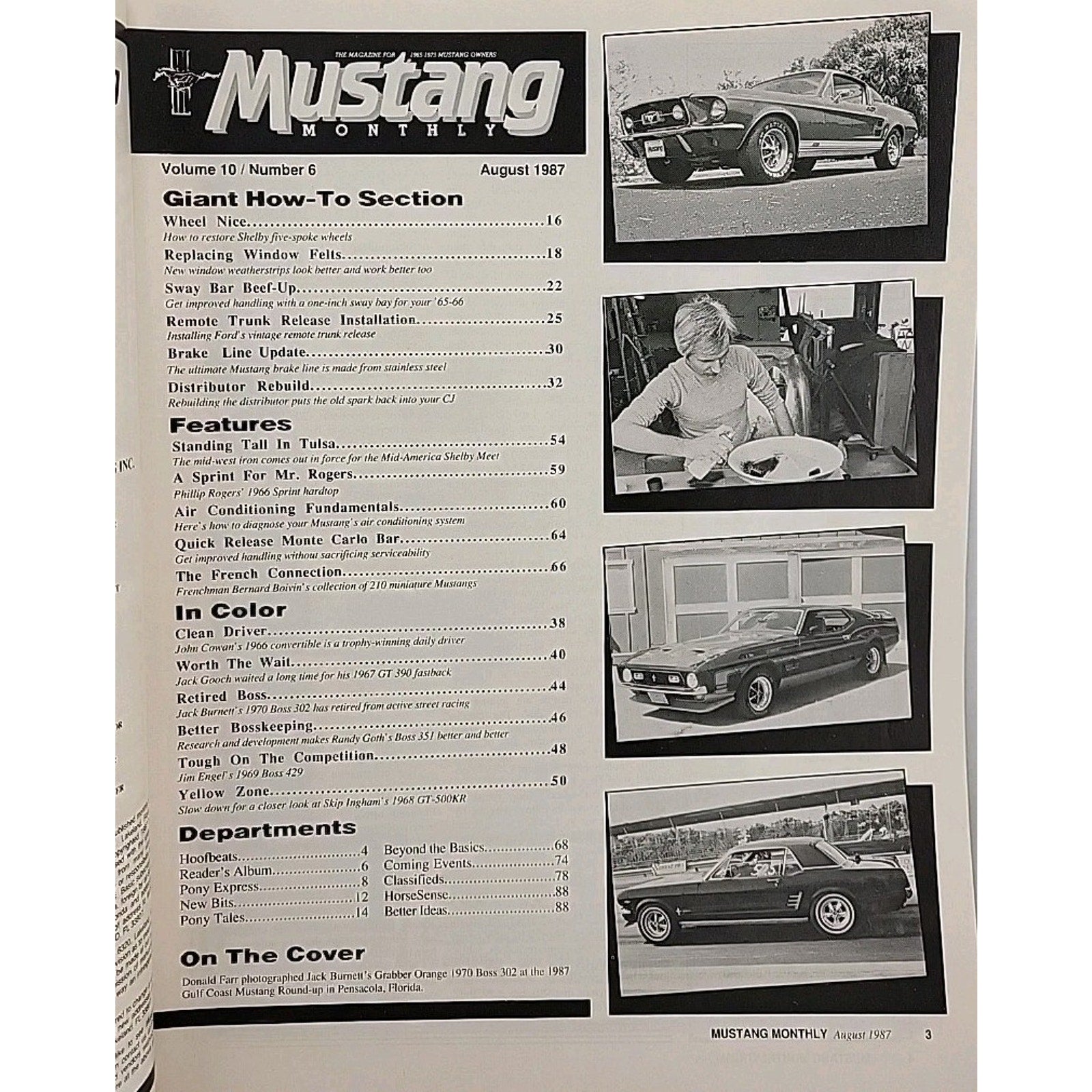 Mustang Monthly Magazine August 1987 Volume 10 Number 6