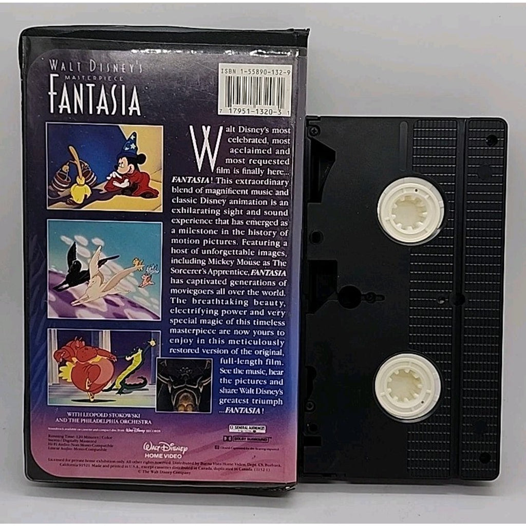 Walt Disney's Masterpiece Fantasia (VHS, 1991)