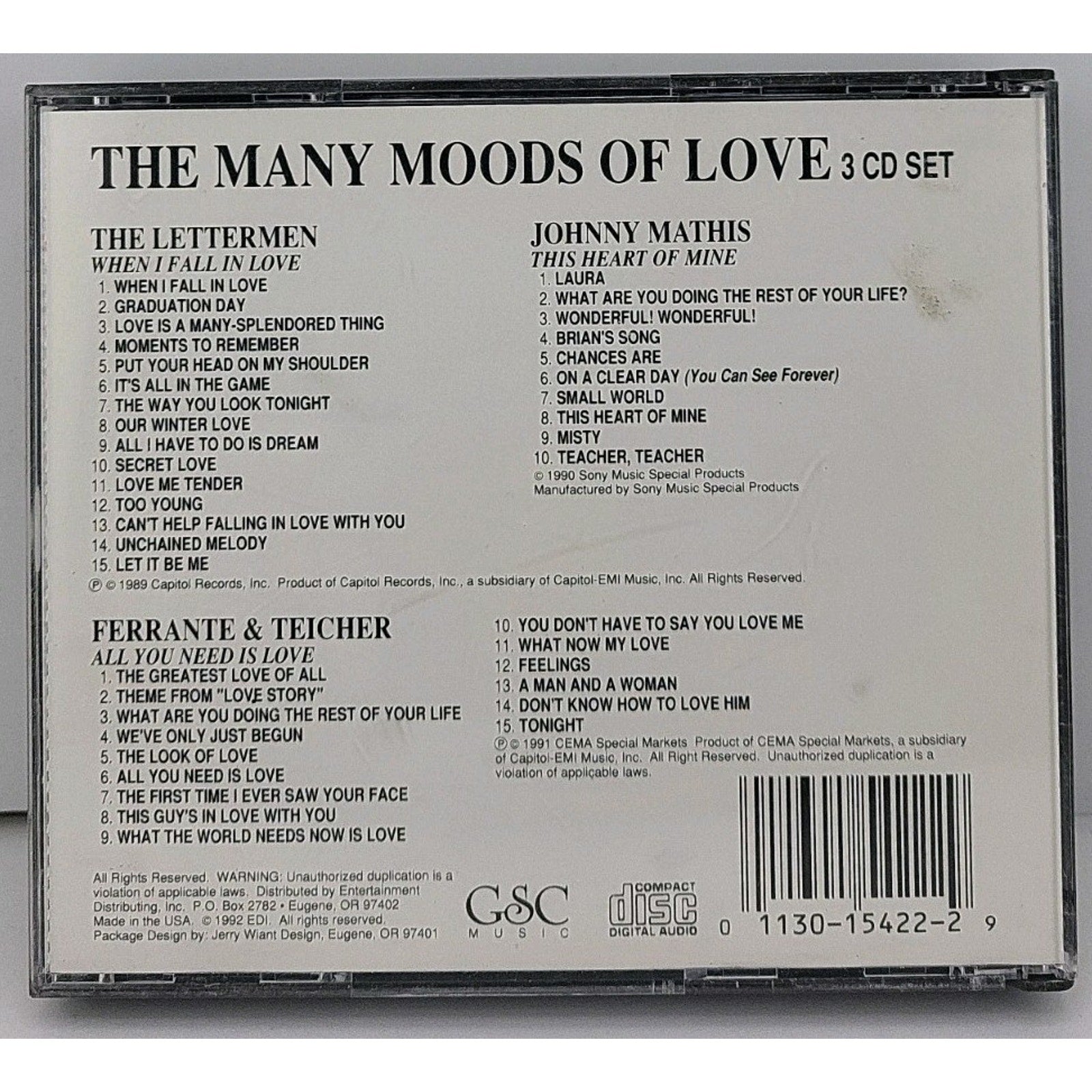 The Many Moods Of Love - Audio CD