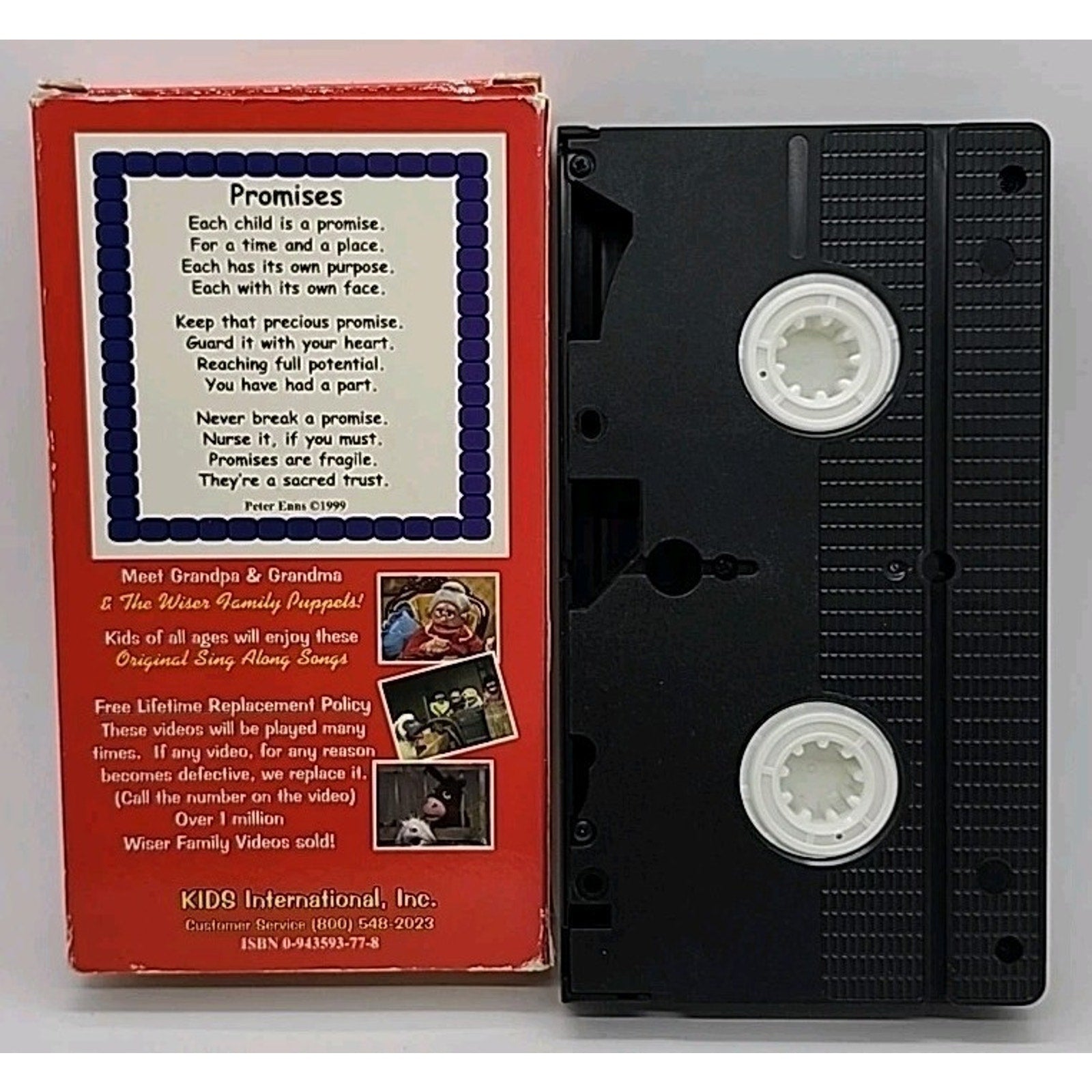 Wiser Family Puppets Sing Along Songs Volume 1 Teaching Values Virtues VHS 1999