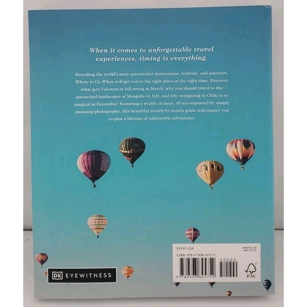 Where to Go When DK Travel Guide Book Month by Month Destinations Illustrated