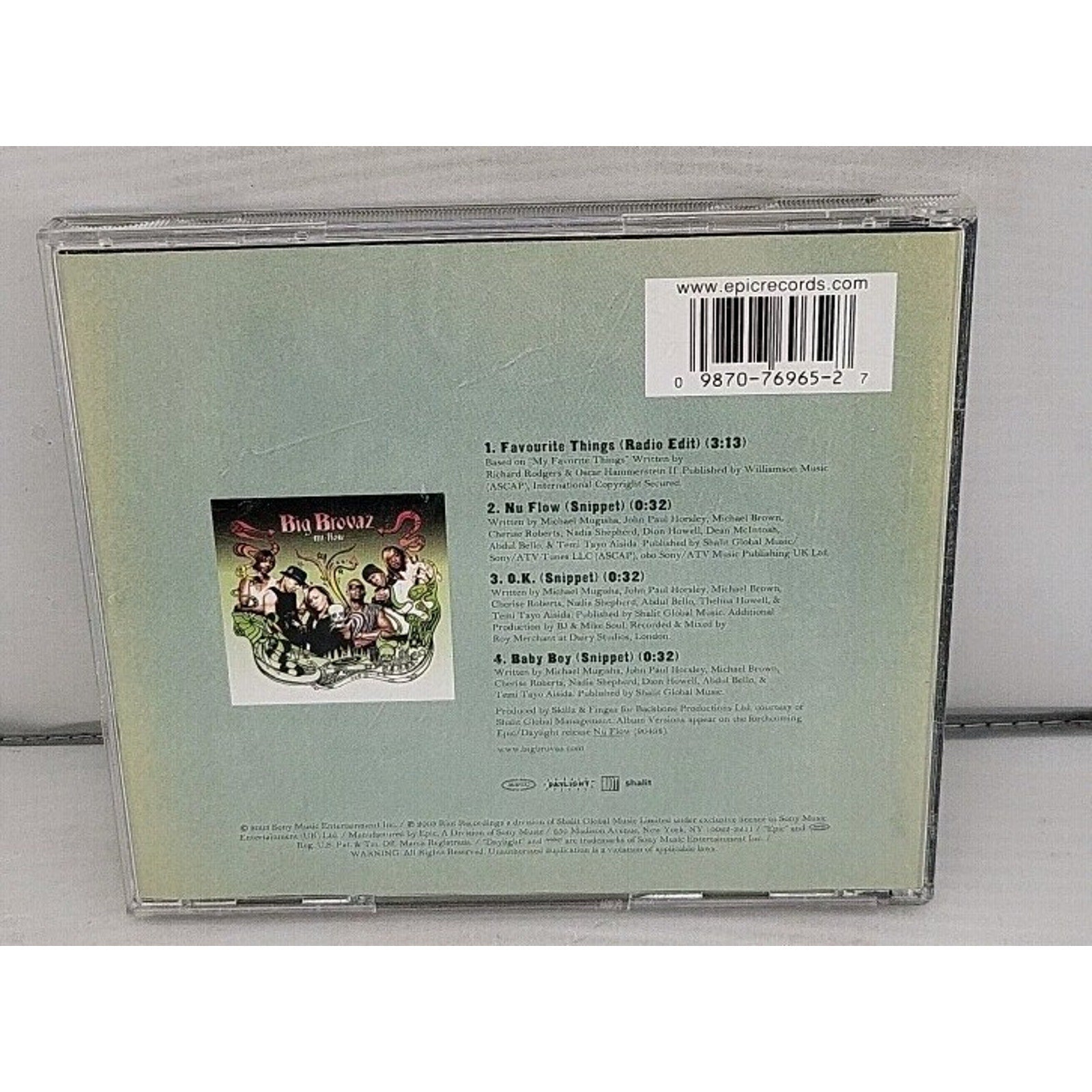 Favourite Things by Big Brovaz (CD Single, 2003)