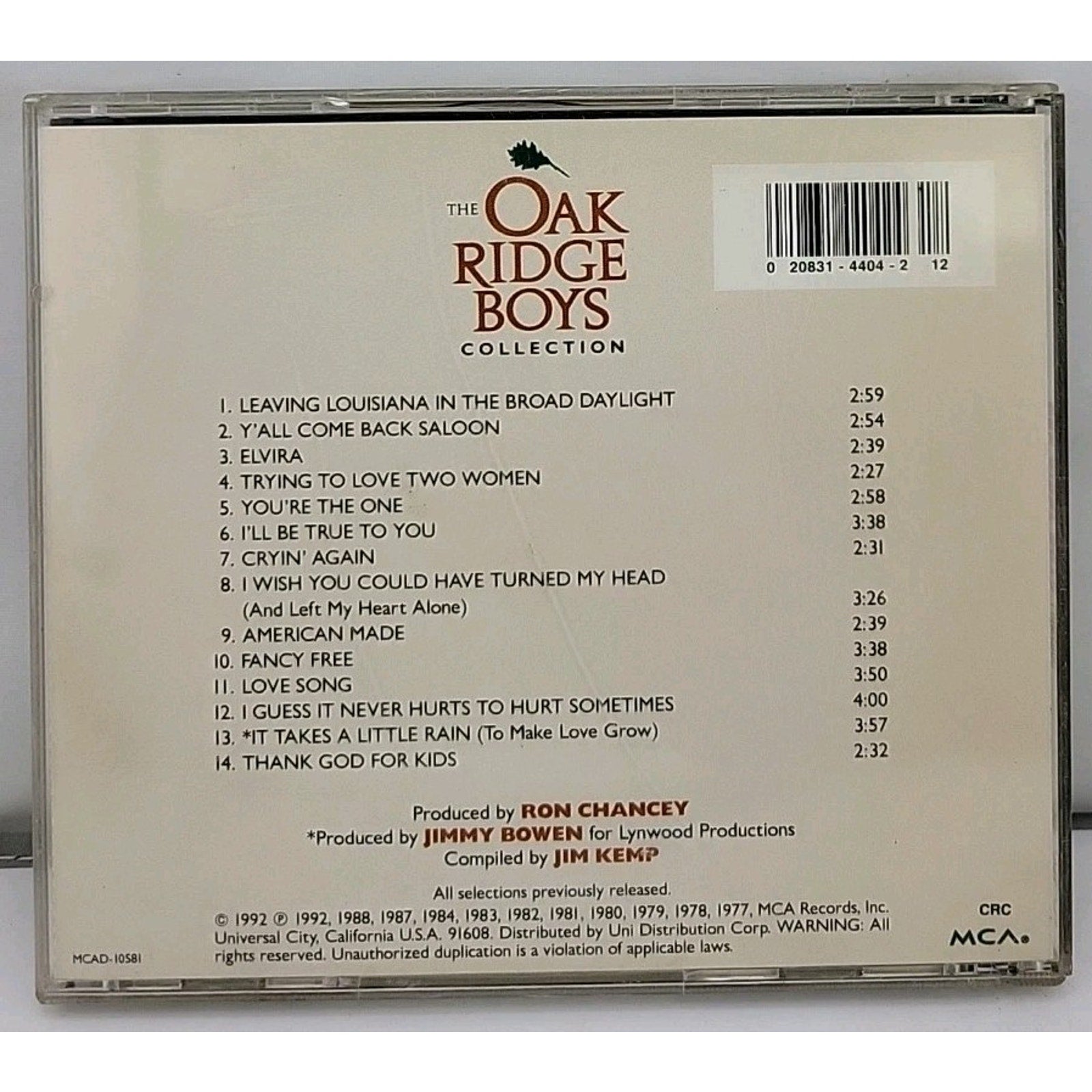 The Collection by The Oak Ridge Boys (CD, Apr-1992, MCA)