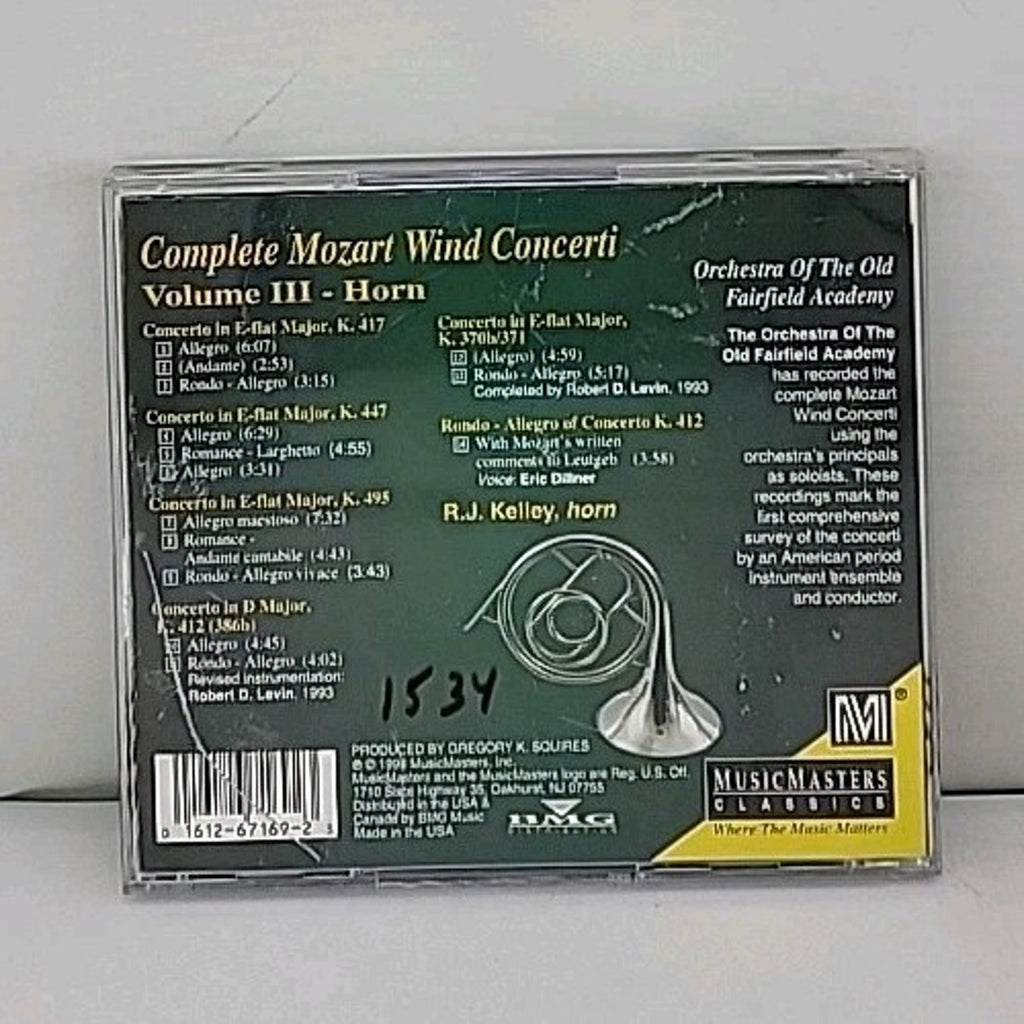 Mozart: Complete Wind Concerti, Vol. 3 - Horn(CD, May-1998, MusicMasters)