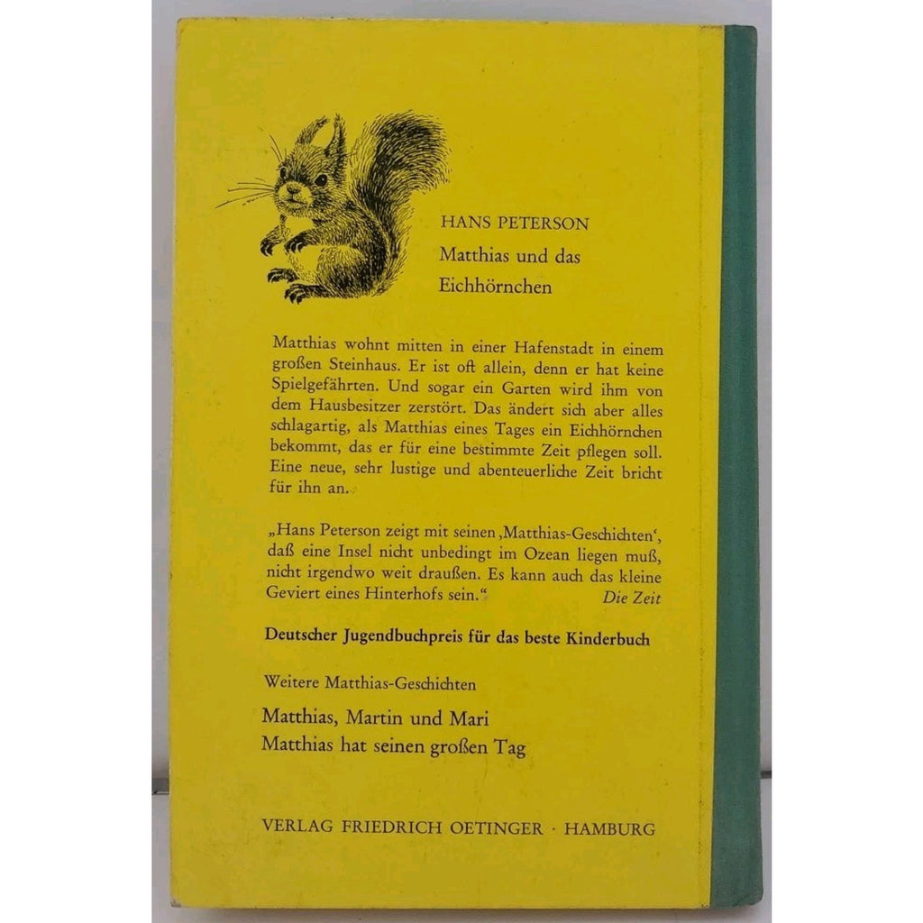 Matthias Und Das Eichhornchen By Hans Peterson
