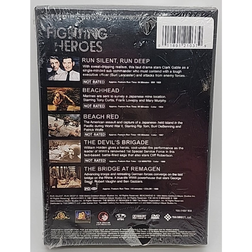 Fighting Heroes: 5 Movies (DVD, 2011) *Brand New*