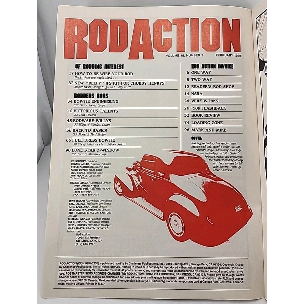 Rod Action Magazine February 1989 Volume 18 Number 2