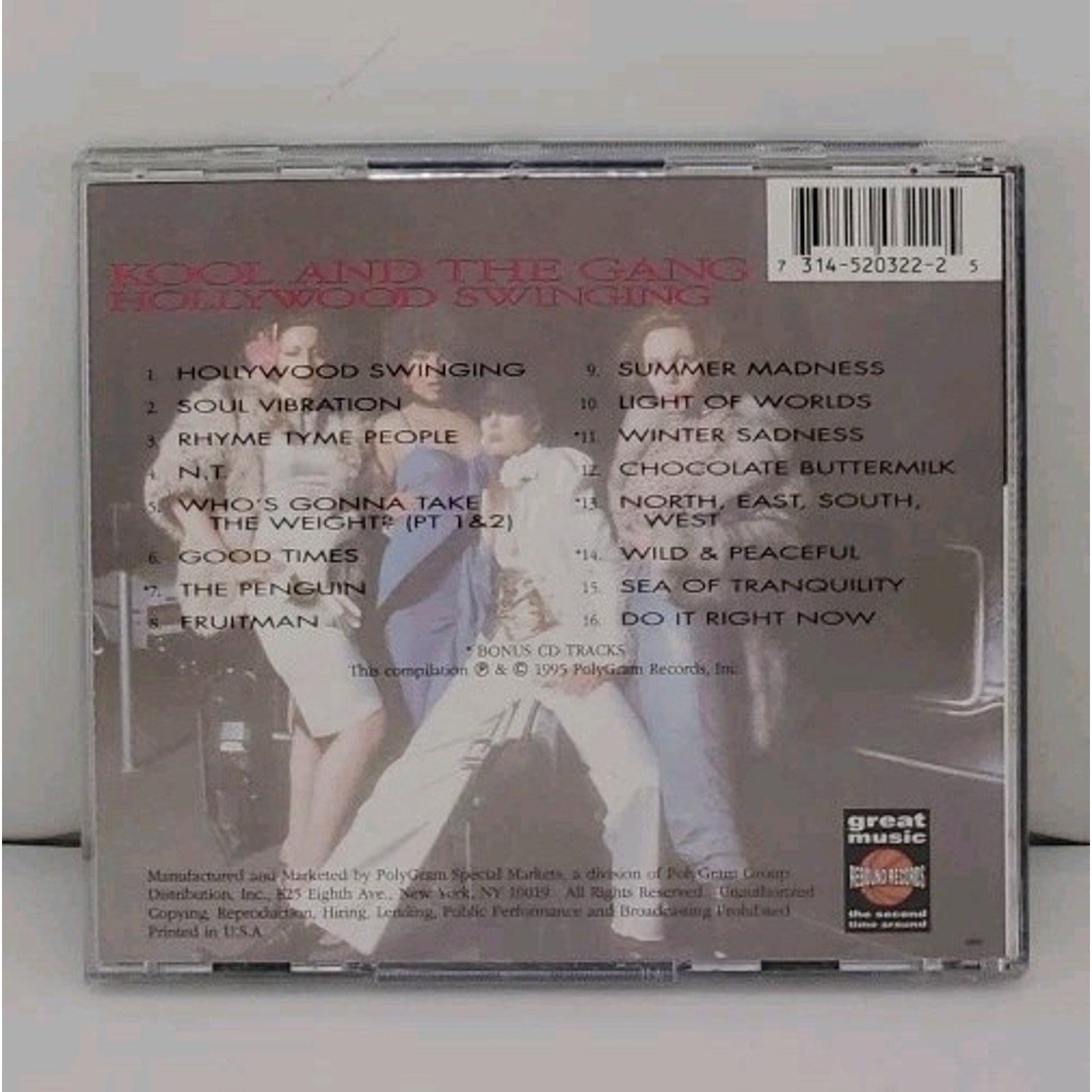 Hollywood Swinging by Kool & The Gang (CD, 1995)