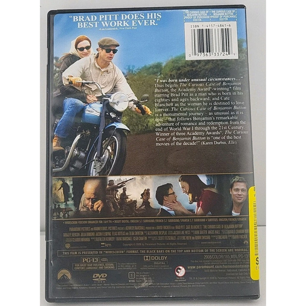 The Curious Case of Benjamin Button (DVD, 2008)