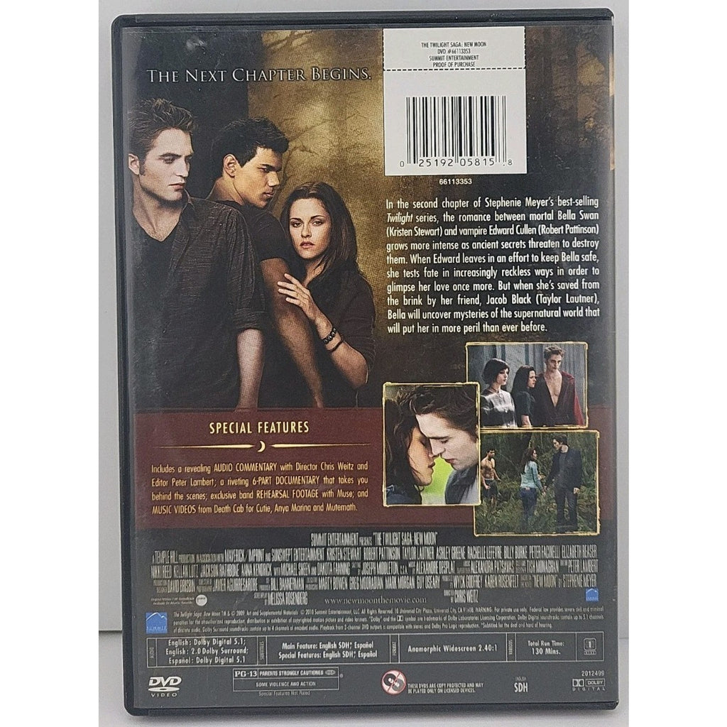 The Twilight Saga: New Moon (DVD, 2009)