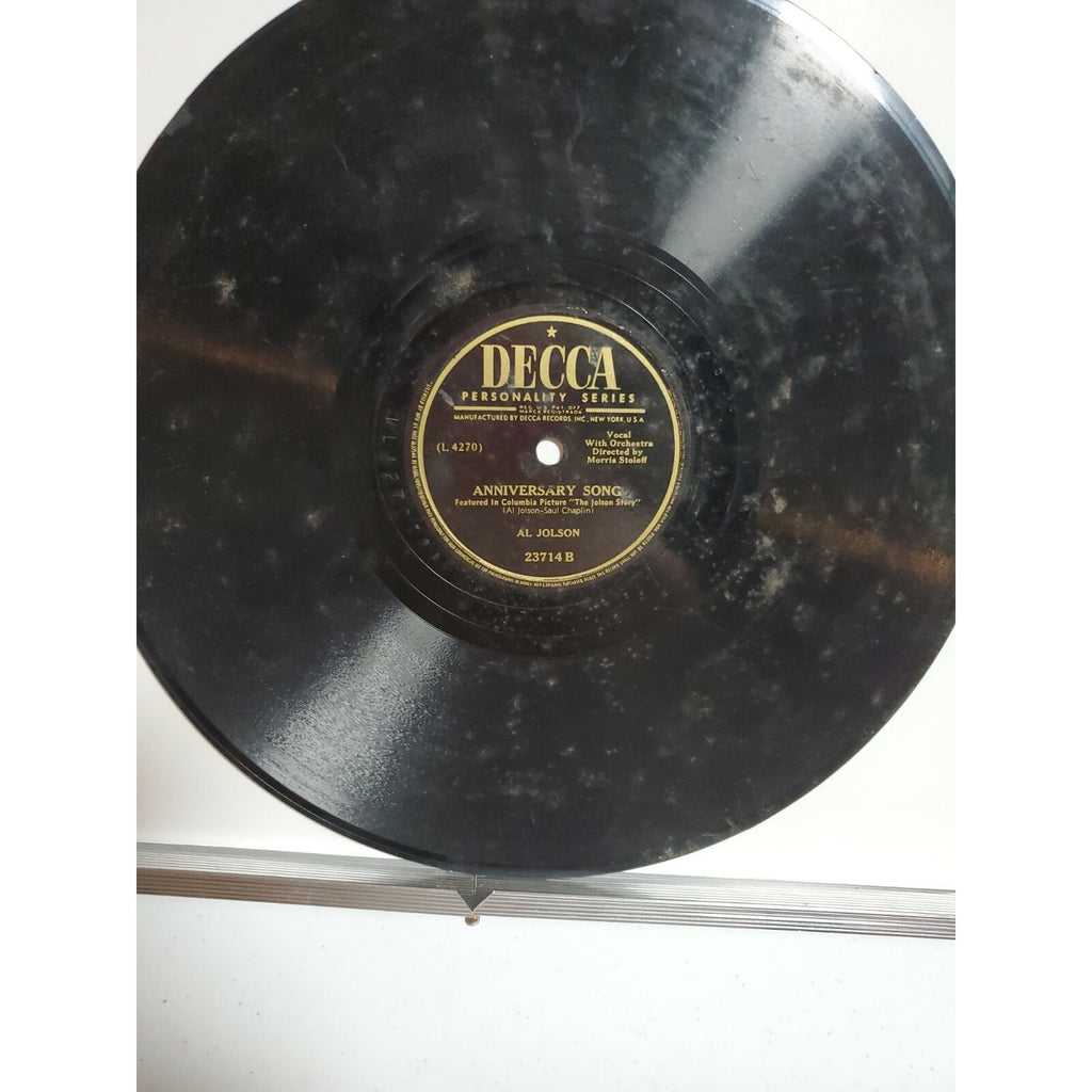 Al Jolson- Avalon/Anniversary Song - Decca - 23714